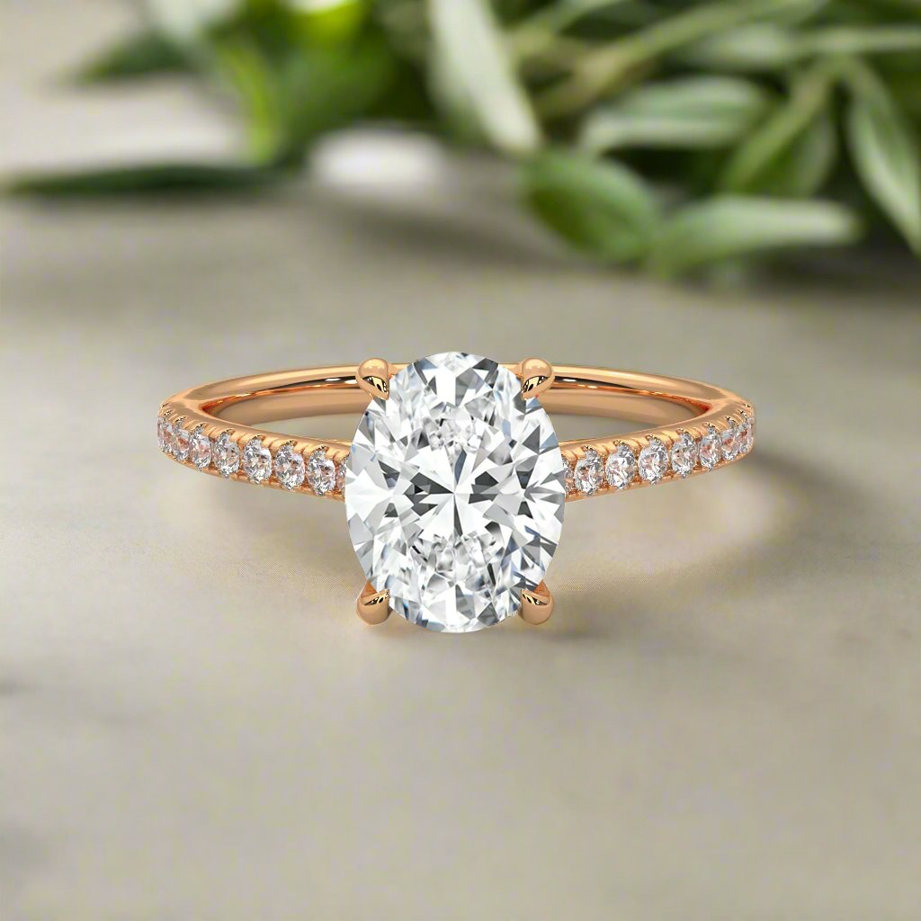 14K Gold Solitaire 2.00+ carats Lab Grown Diamond Ring