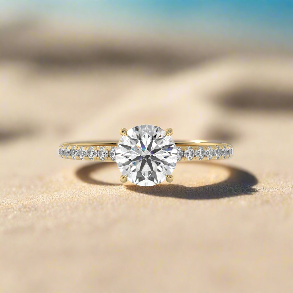 14K Gold Solitaire 1.00+ carats Lab Grown Diamond Ring