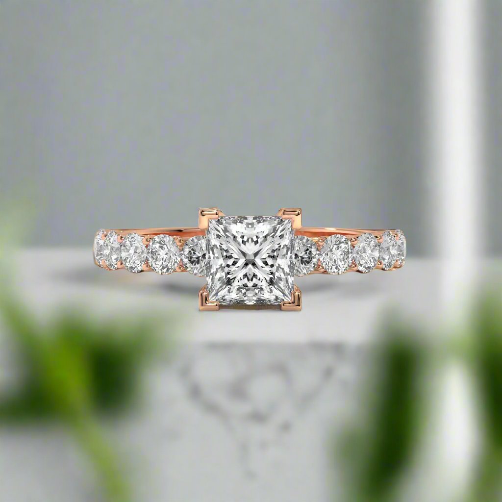 14K Gold Solitaire 1.00+ carats Lab Grown Diamond Ring