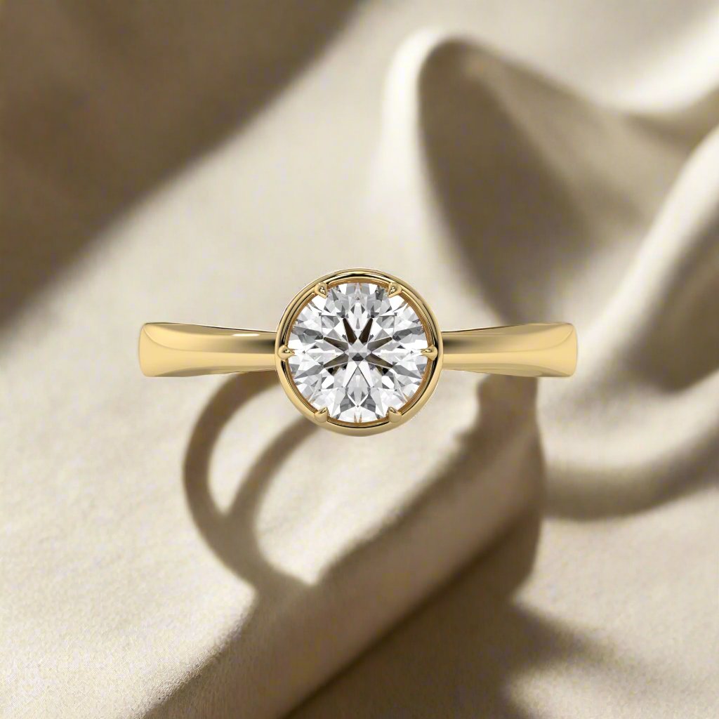 14K Gold Solitaire 1.00+ carats Lab Grown Diamond Ring