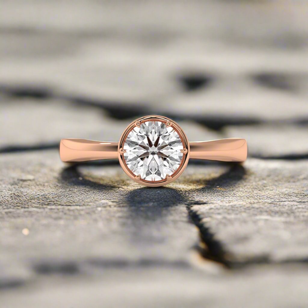 14K Gold Solitaire 1.00+ carats Lab Grown Diamond Ring