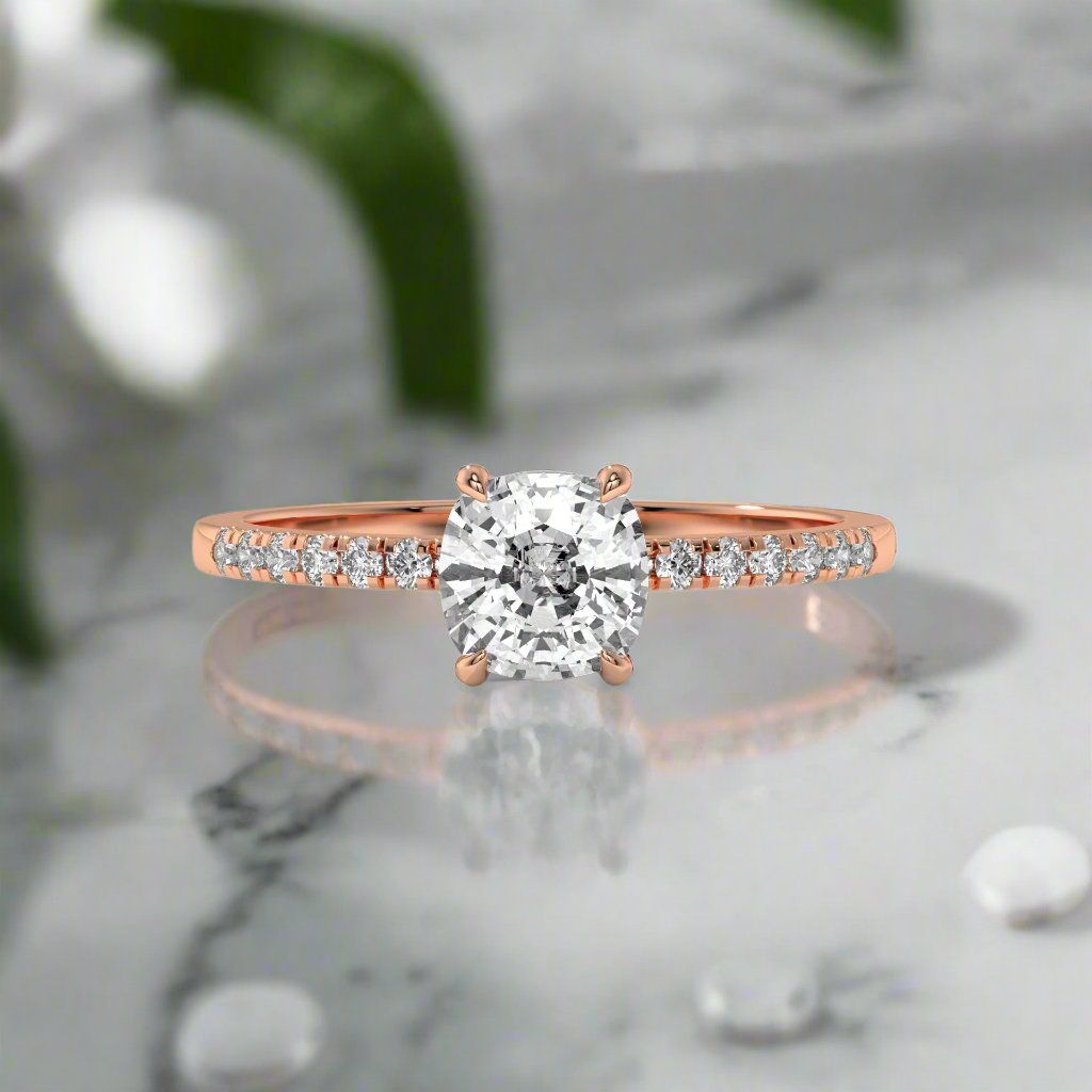 14K Gold Solitaire 1.00+ carats Lab Grown Diamond Ring