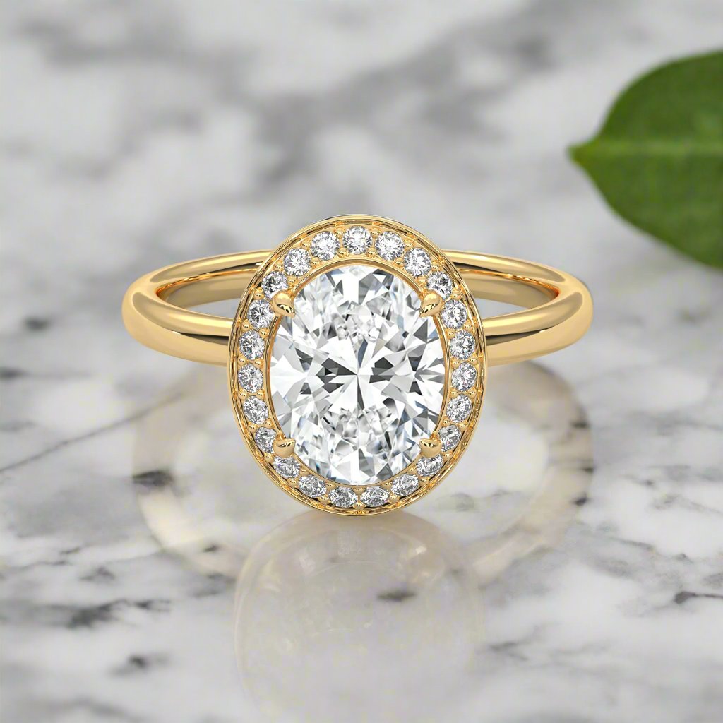 14K Gold Solitaire 2.00+ carats Lab Grown Diamond Ring