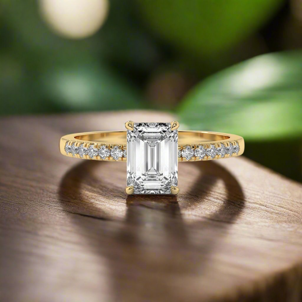 14K Gold Solitaire 1.00+ carats Lab Grown Diamond Ring