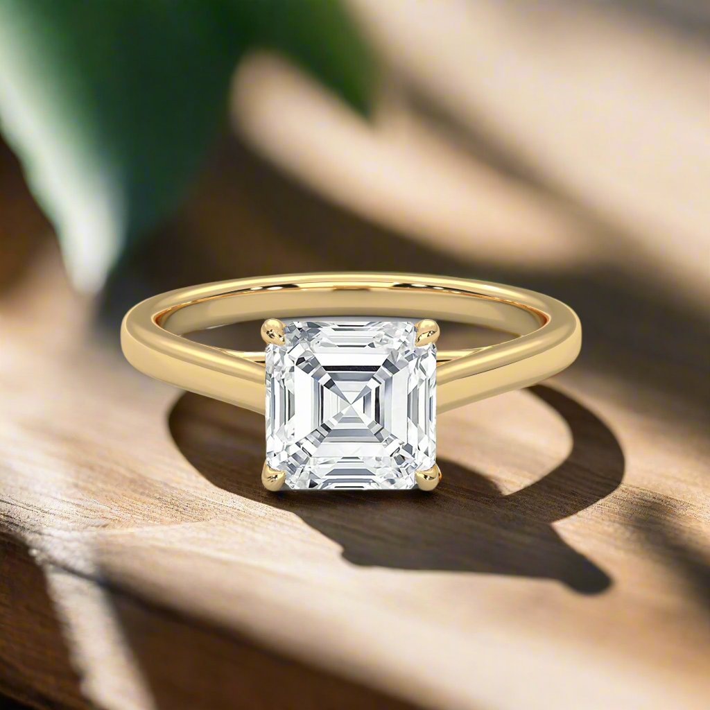14K Gold Solitaire 2.00+ carats Lab Grown Diamond Ring