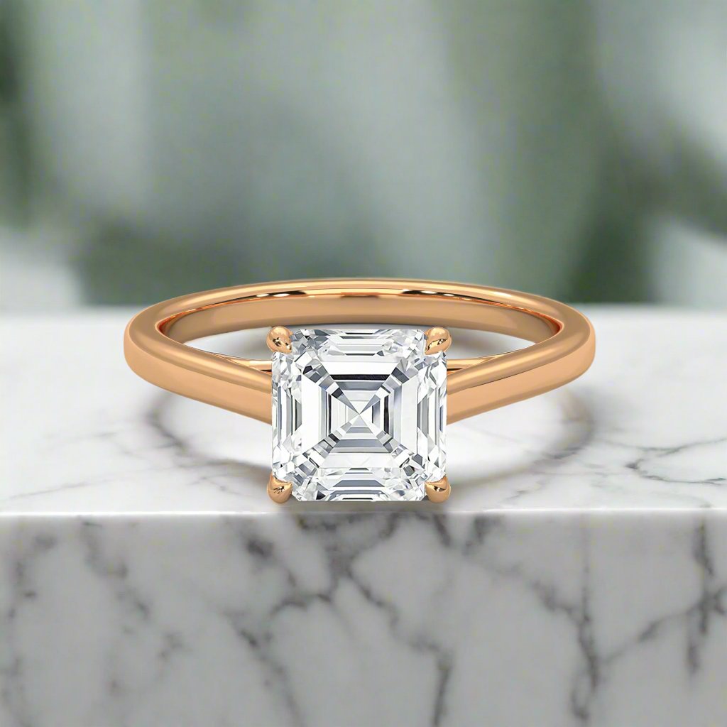 14K Gold Solitaire 2.00+ carats Lab Grown Diamond Ring