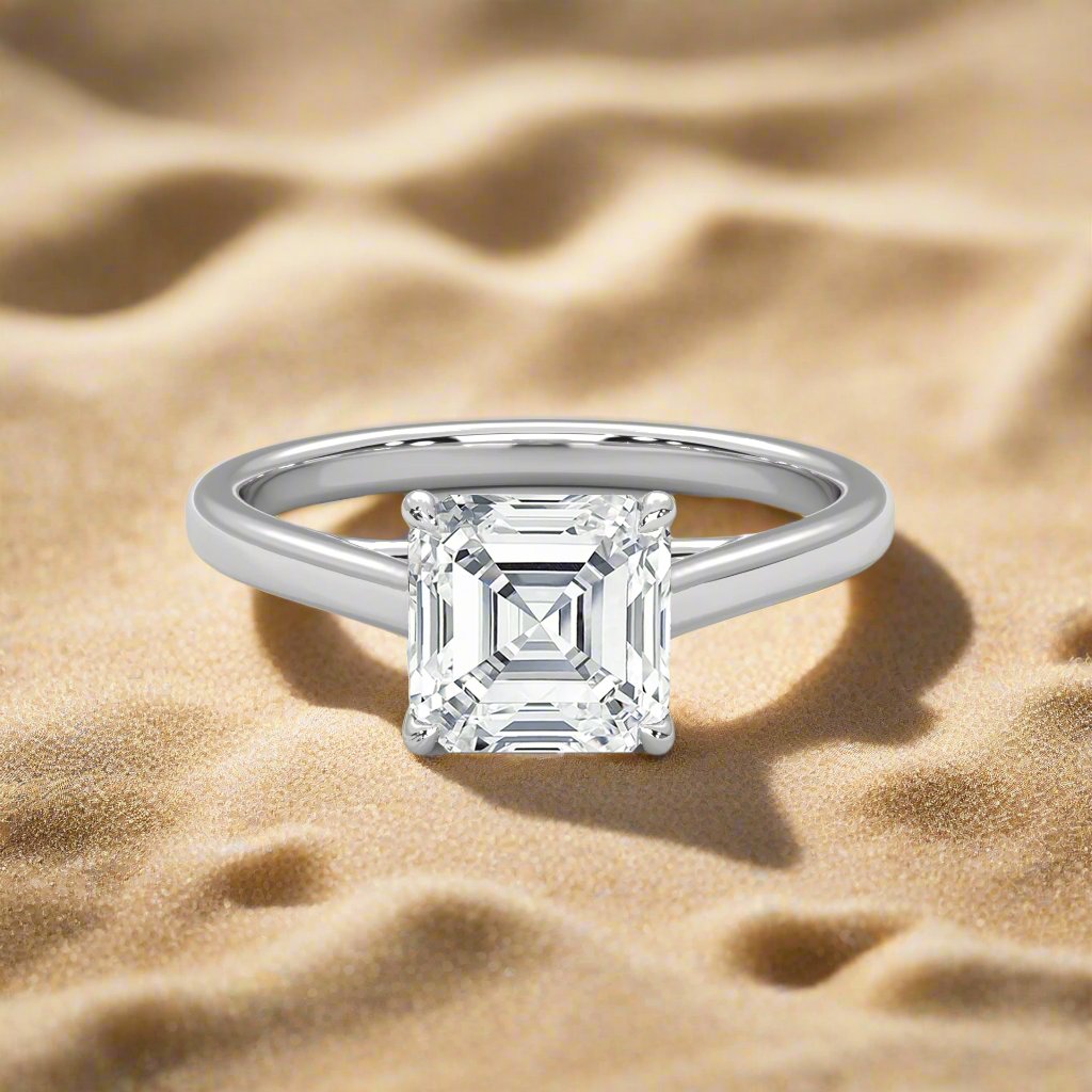 14K Gold Solitaire 2.00+ carats Lab Grown Diamond Ring