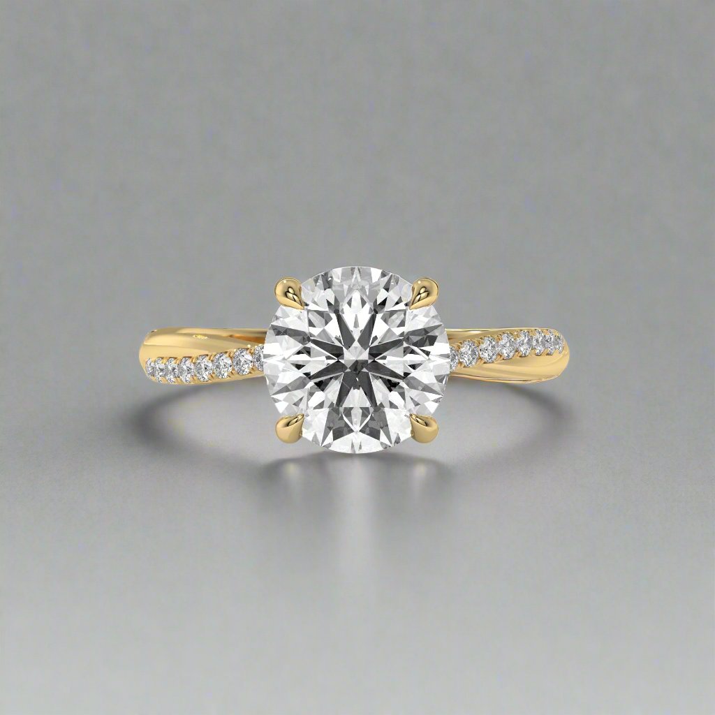 14K Gold Solitaire 1.00+ carats Lab Grown Diamond Ring