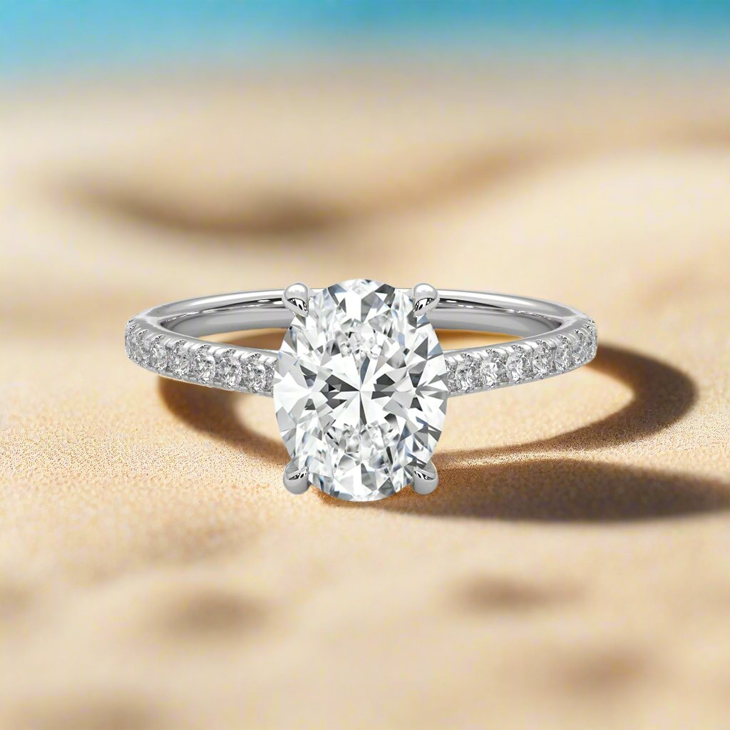 14K Gold Solitaire 2.00+ carats Lab Grown Diamond Ring