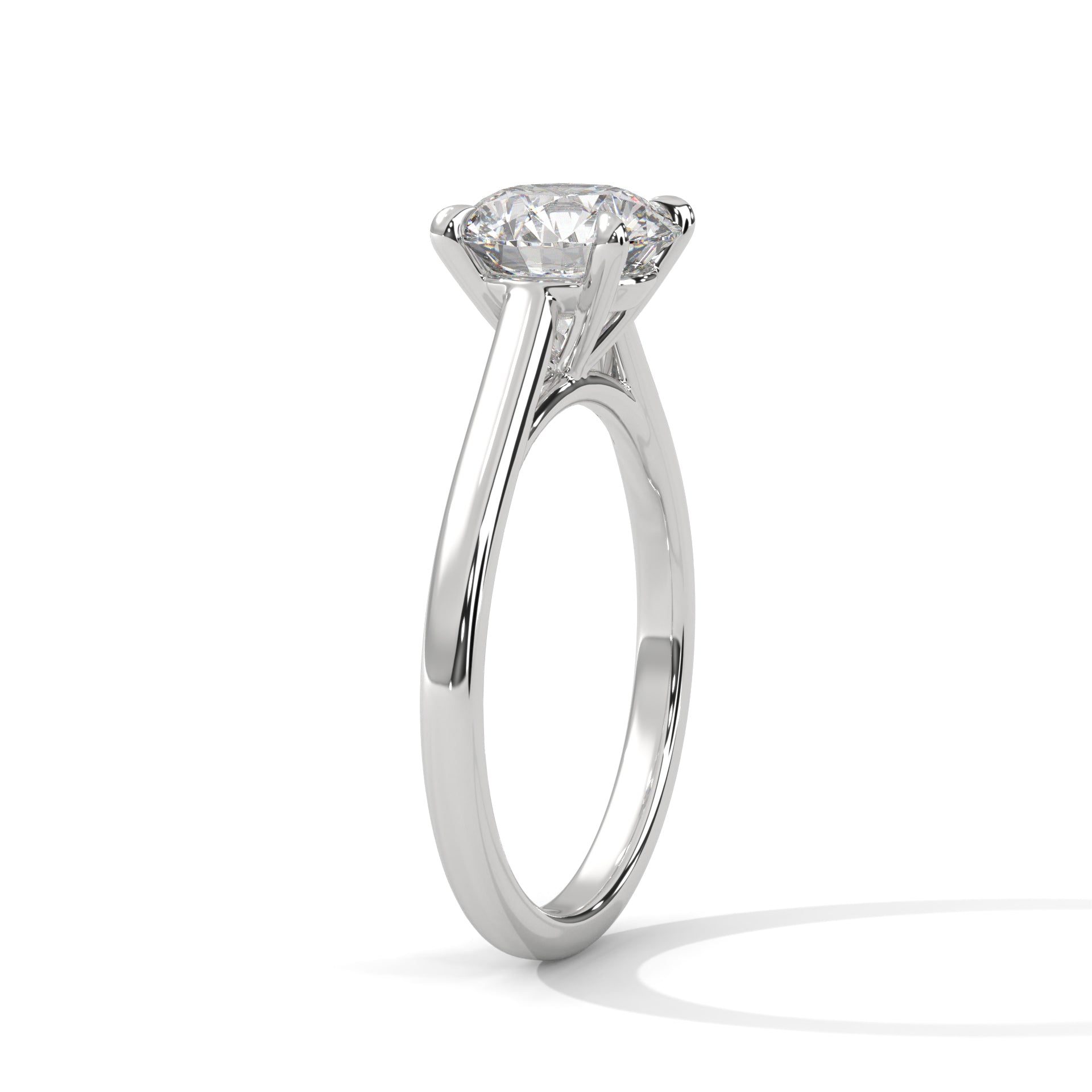 14K Gold Solitaire 2.00+ Carats Lab Grown Diamond Ring