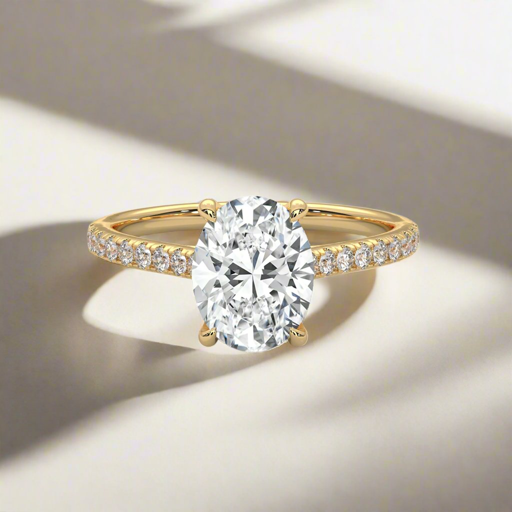 14K Gold Solitaire 2.00+ carats Lab Grown Diamond Ring
