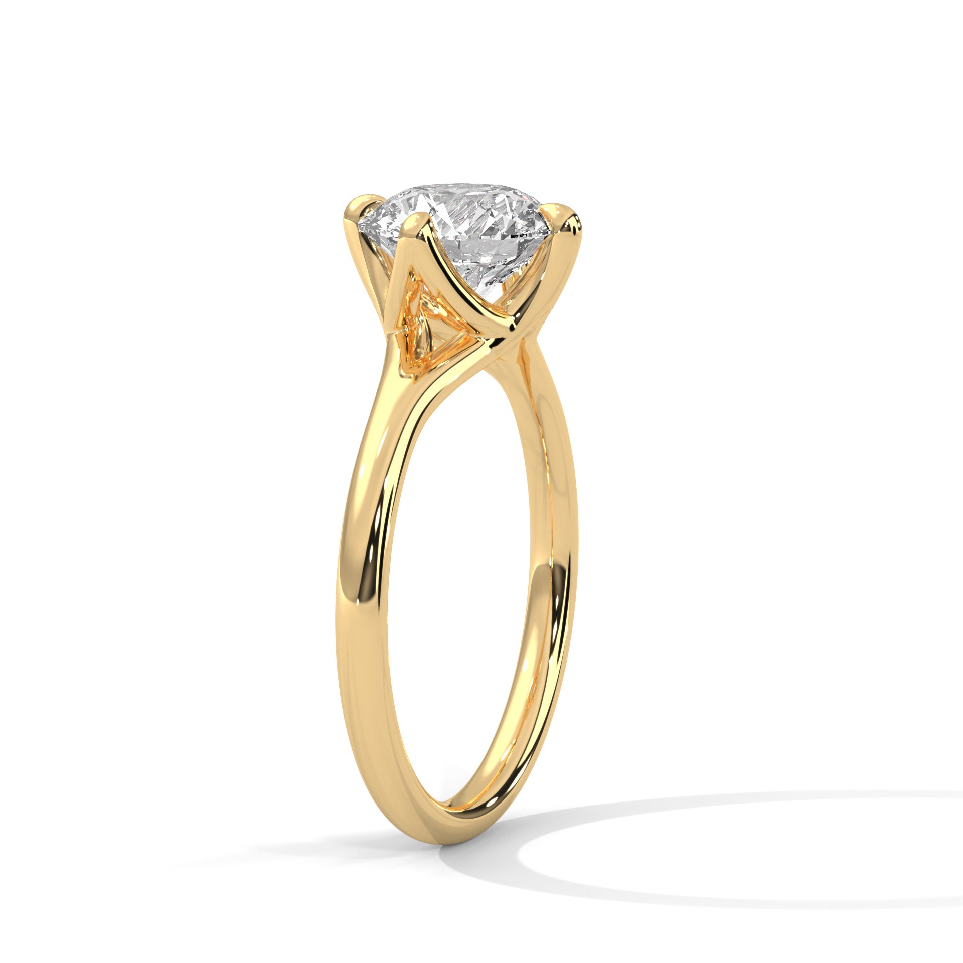 14K Gold Solitaire 2.00+ carats Lab Grown Diamond Ring