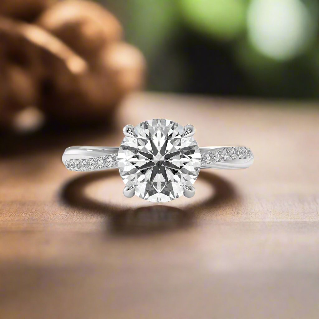 14K Gold Solitaire 1.00+ carats Lab Grown Diamond Ring