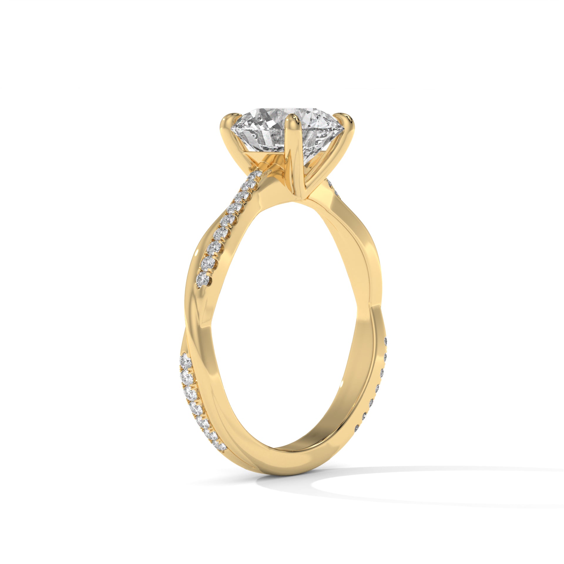 14K Gold Solitaire 1.00+ carats Lab Grown Diamond Ring