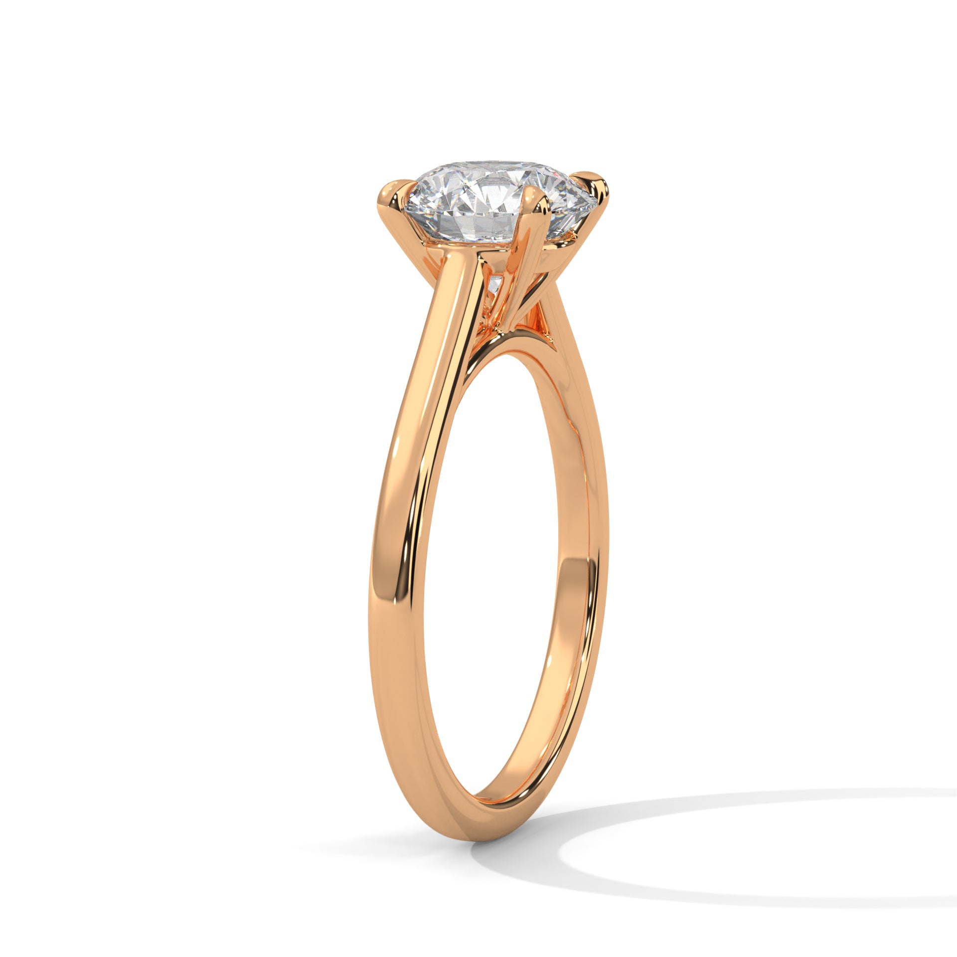 14K Gold Solitaire 2.00+ Carats Lab Grown Diamond Ring