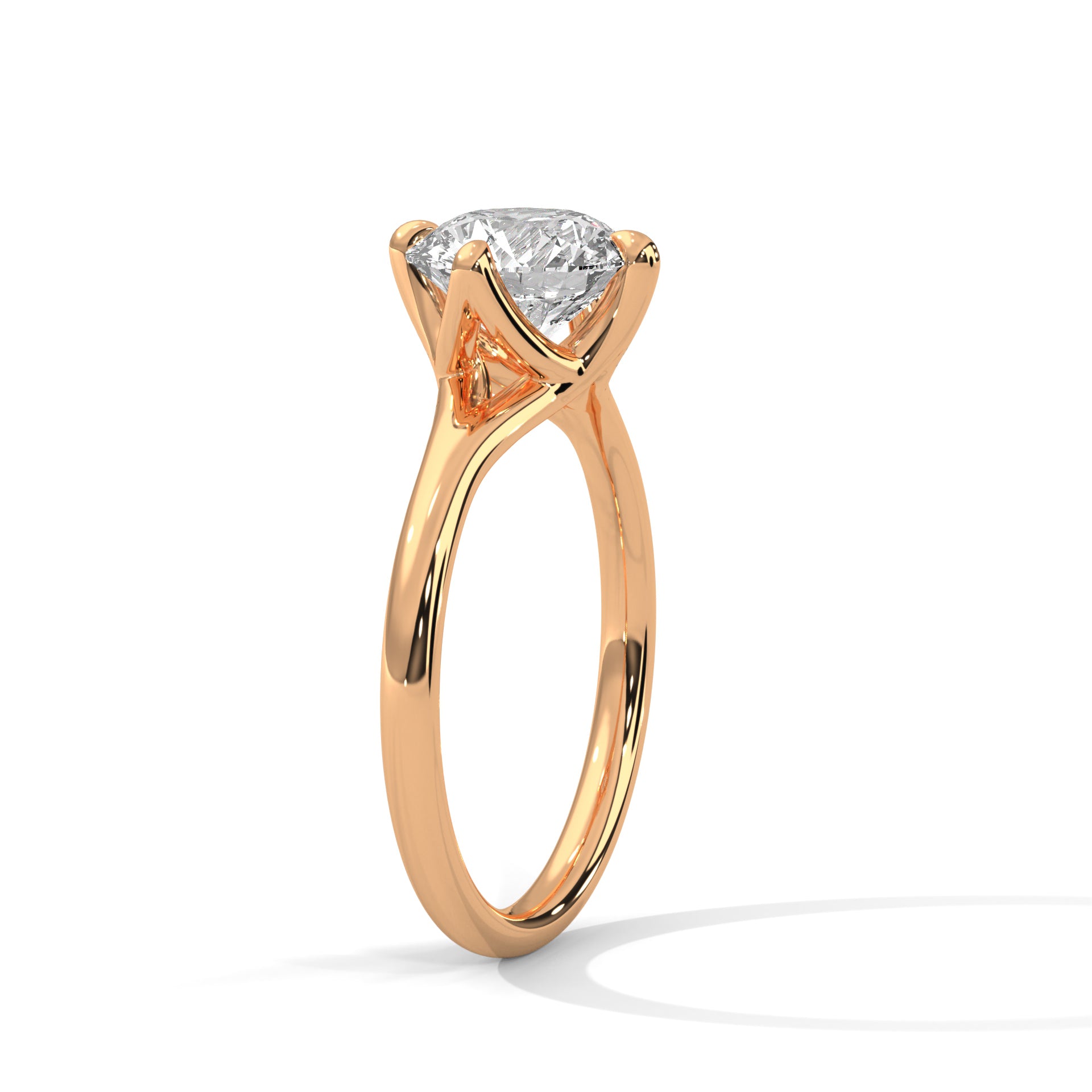 14K Gold Solitaire 2.00+ carats Lab Grown Diamond Ring