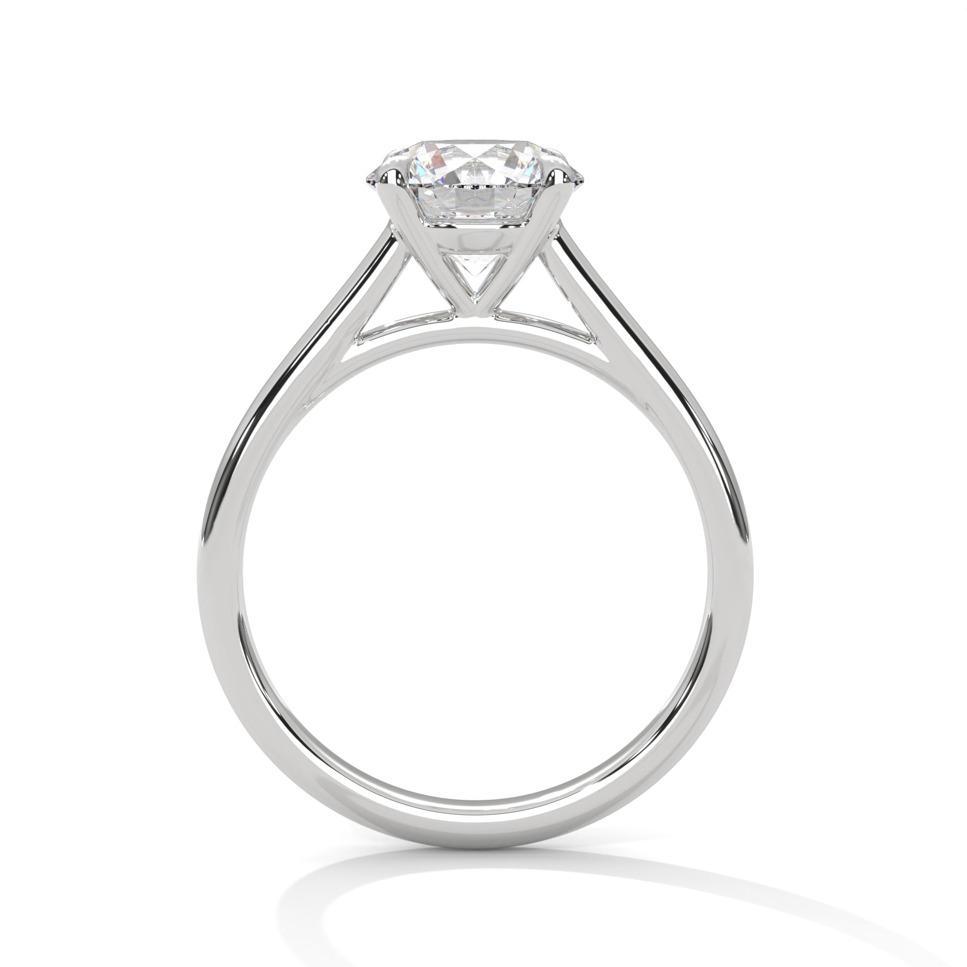 14K Gold Solitaire 2.00+ Carats Lab Grown Diamond Ring