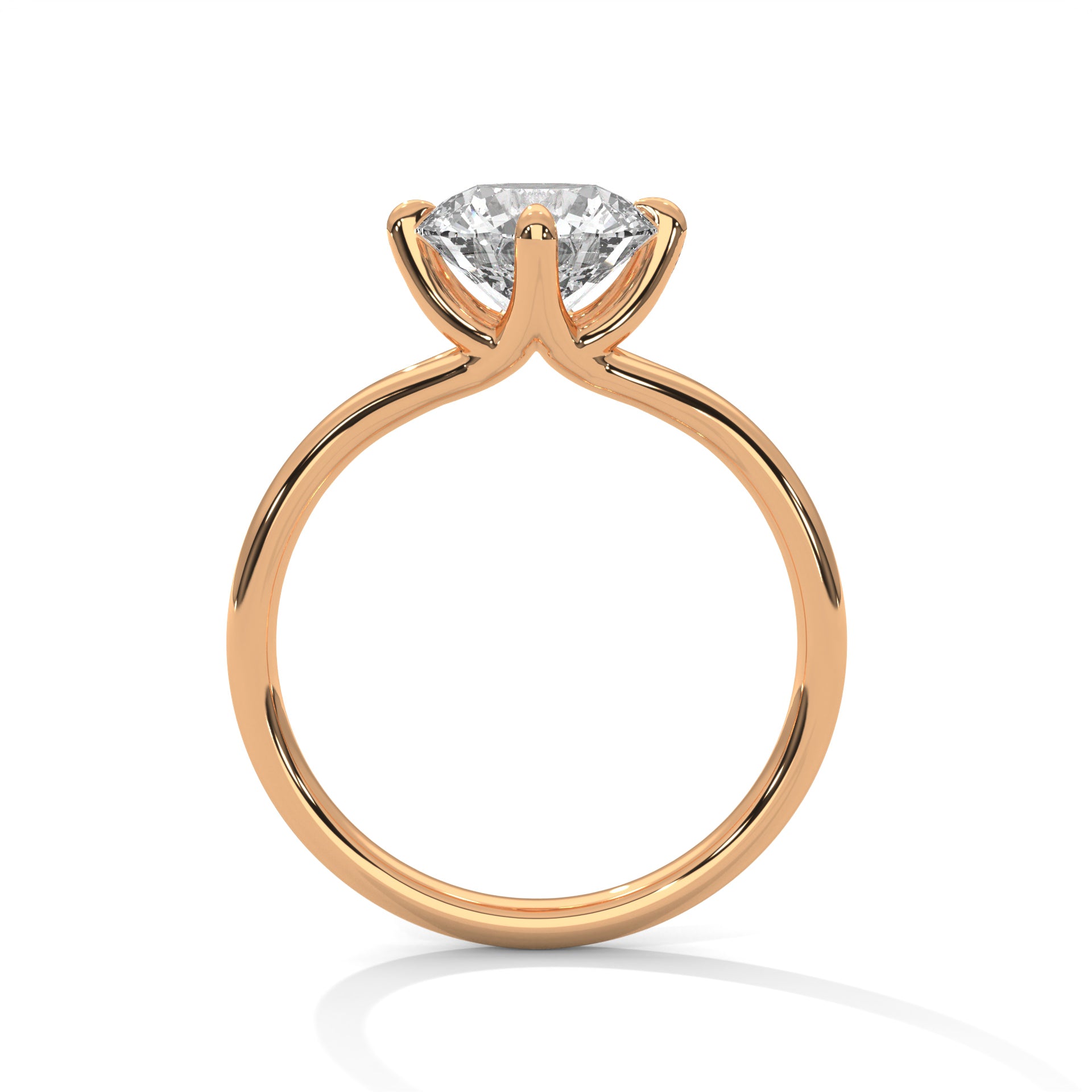 14K Gold Solitaire 2.00+ carats Lab Grown Diamond Ring