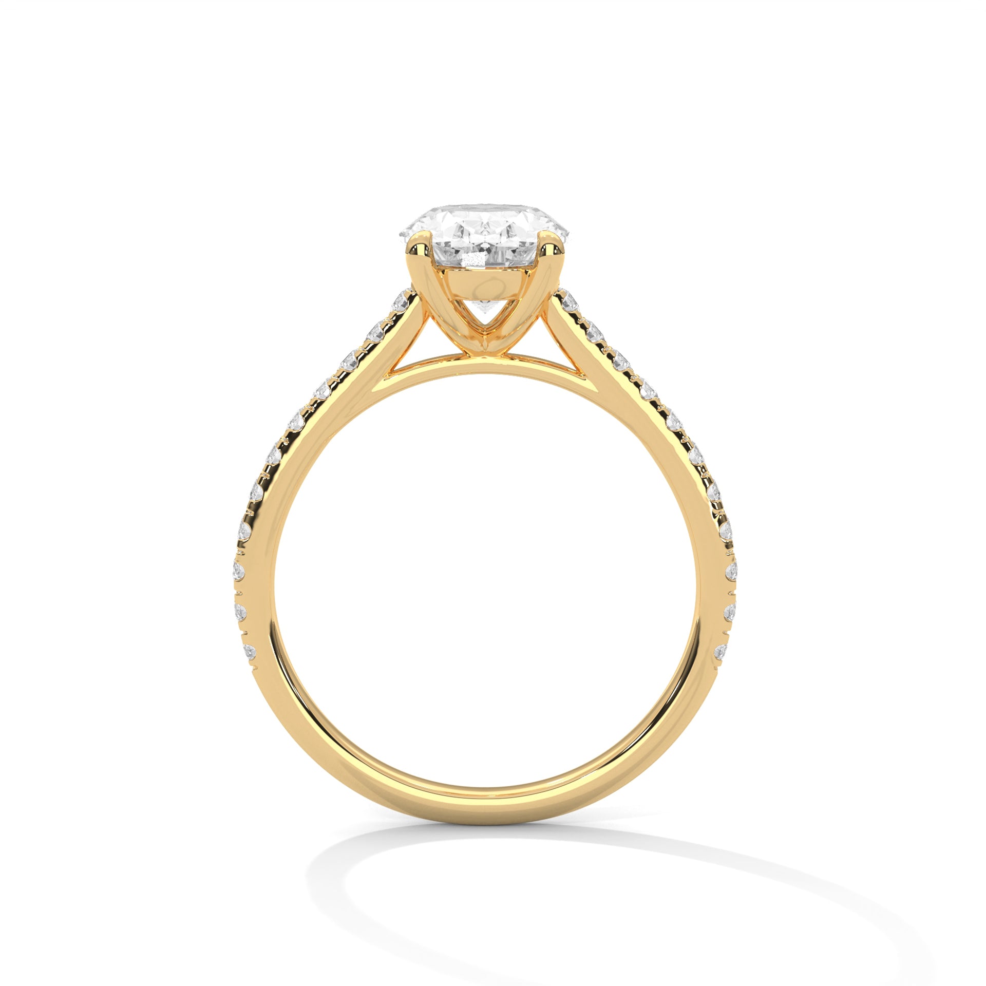 14K Gold Solitaire 2.00+ carats Lab Grown Diamond Ring