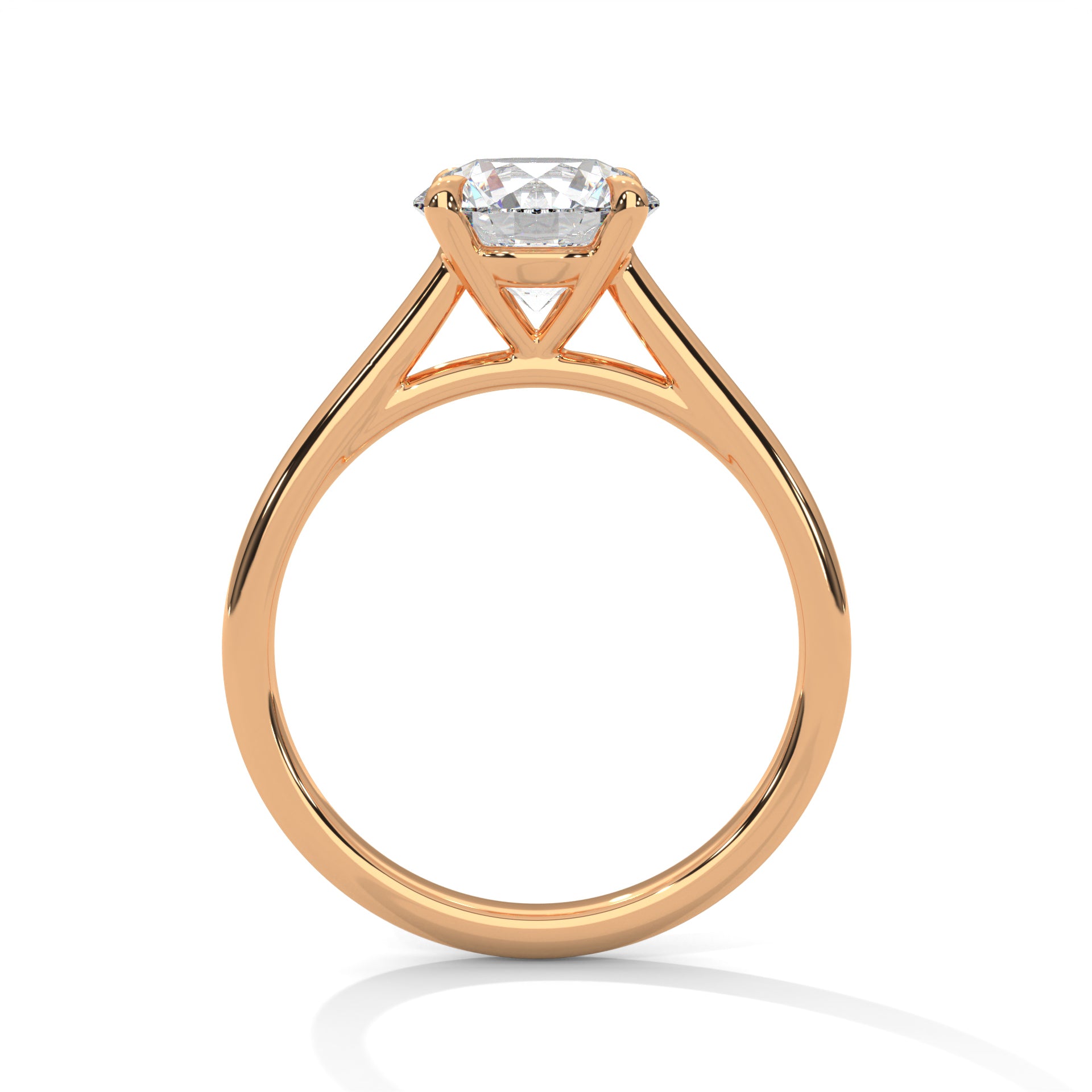 14K Gold Solitaire 2.00+ Carats Lab Grown Diamond Ring