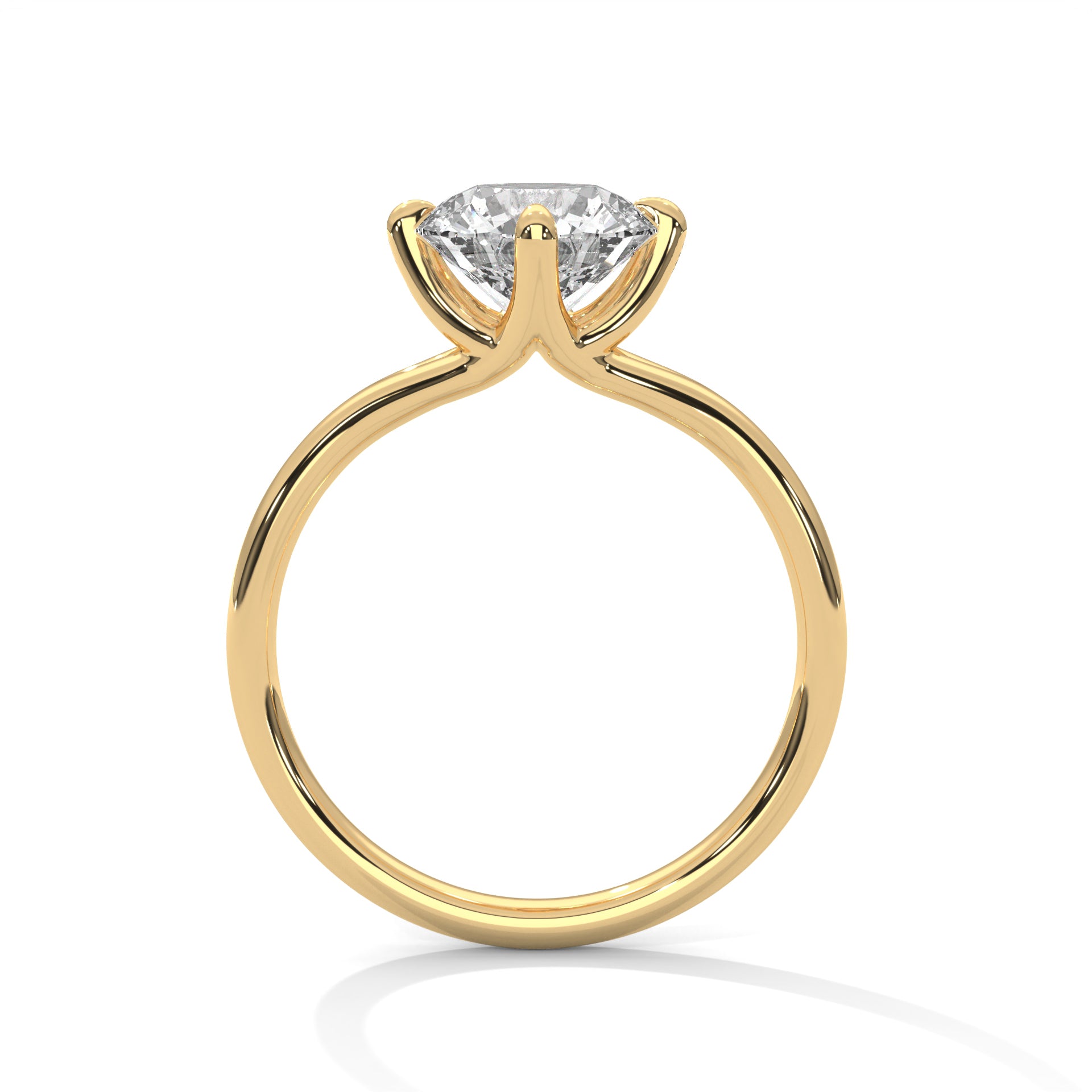 14K Gold Solitaire 2.00+ carats Lab Grown Diamond Ring