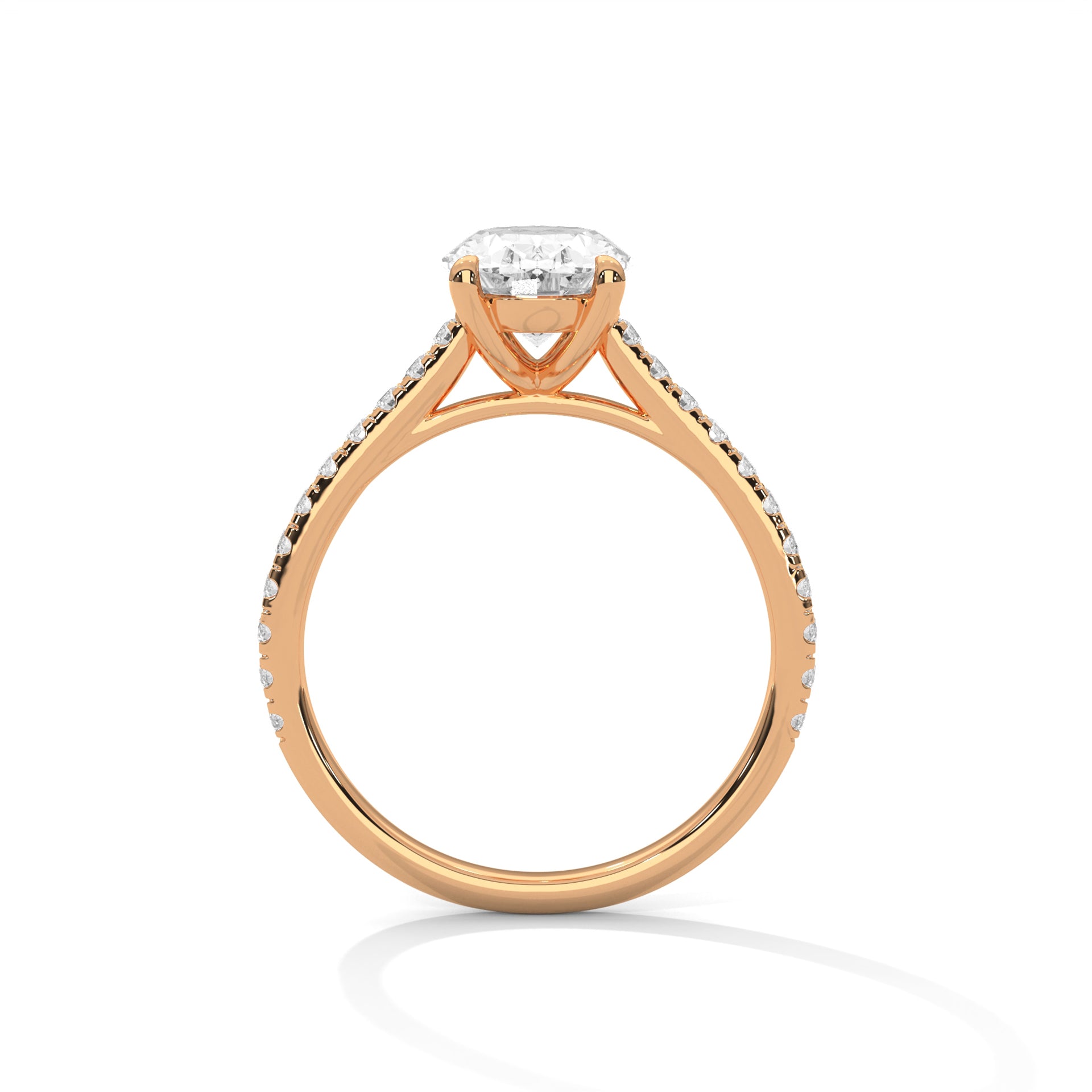 14K Gold Solitaire 2.00+ carats Lab Grown Diamond Ring