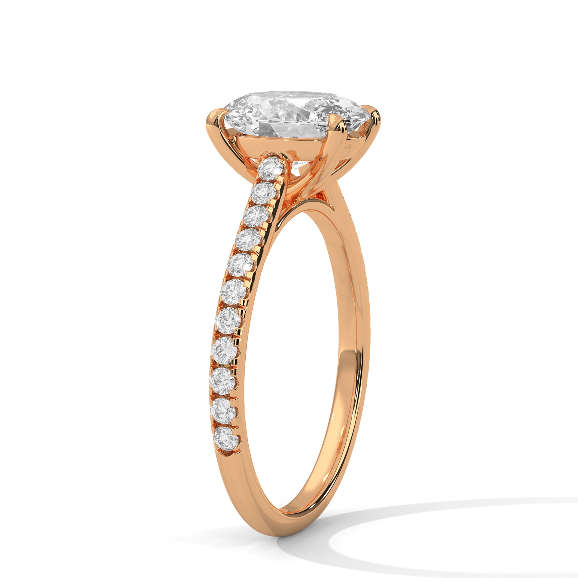 14K Gold Solitaire 2.00+ carats Lab Grown Diamond Ring