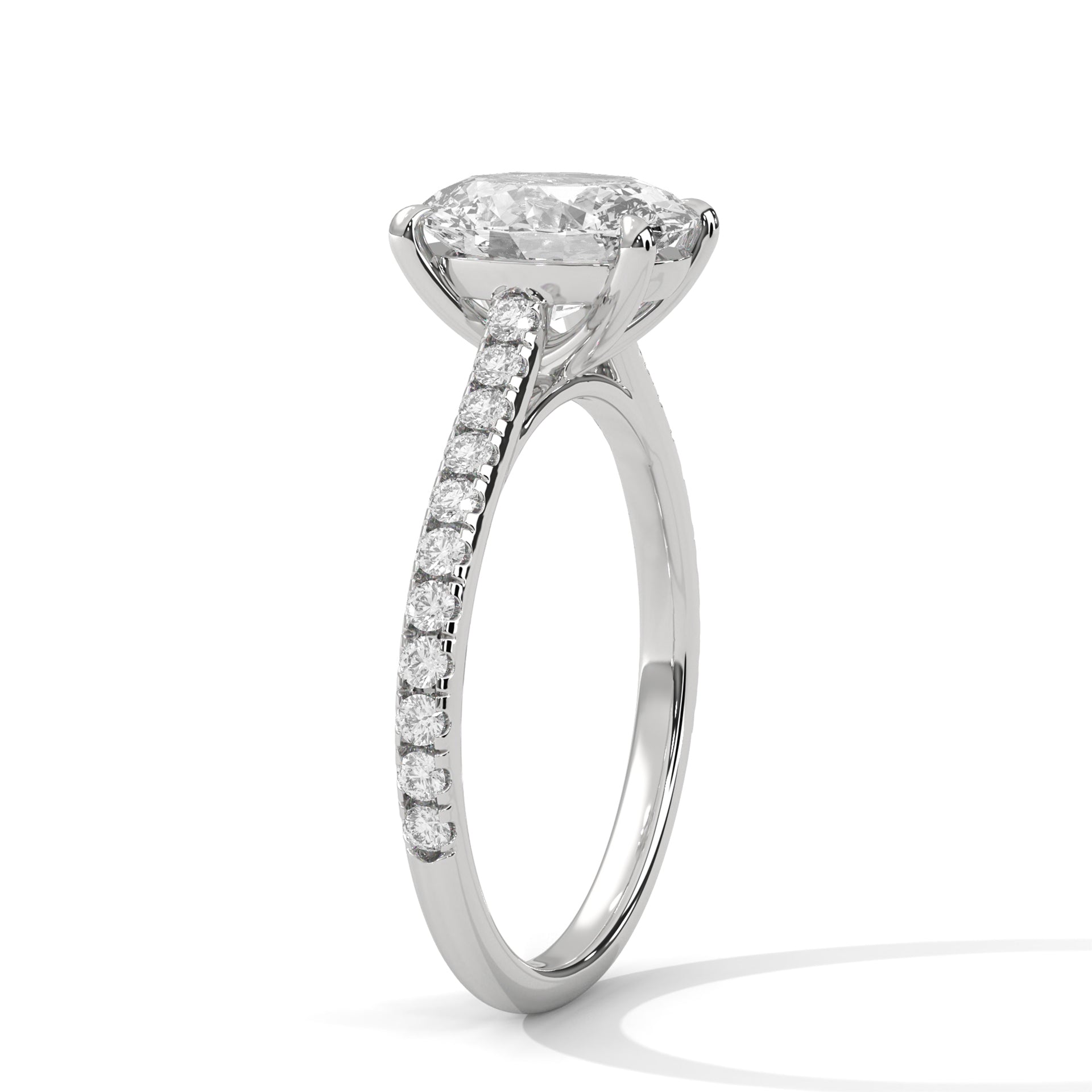 14K Gold Solitaire 2.00+ carats Lab Grown Diamond Ring