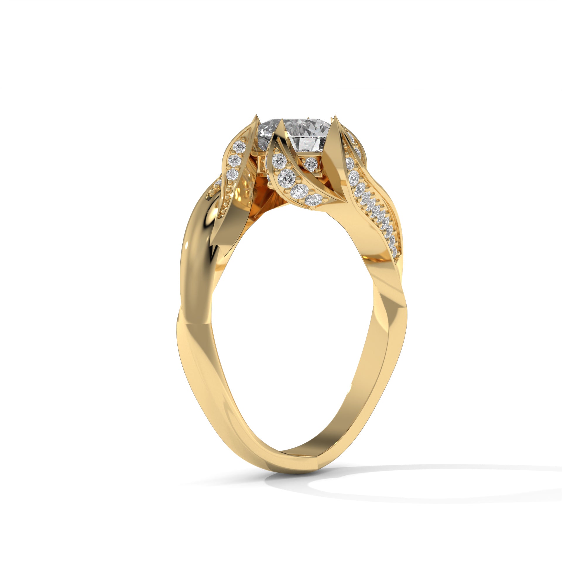 14K Gold Solitaire 1.00+ carats Lab Grown Diamond Ring