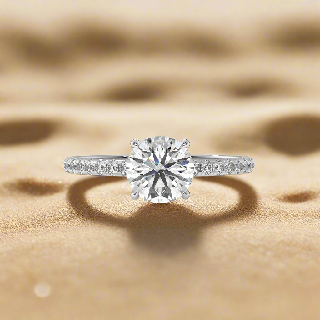 14K Gold Solitaire 1.00+ carats Lab Grown Diamond Ring