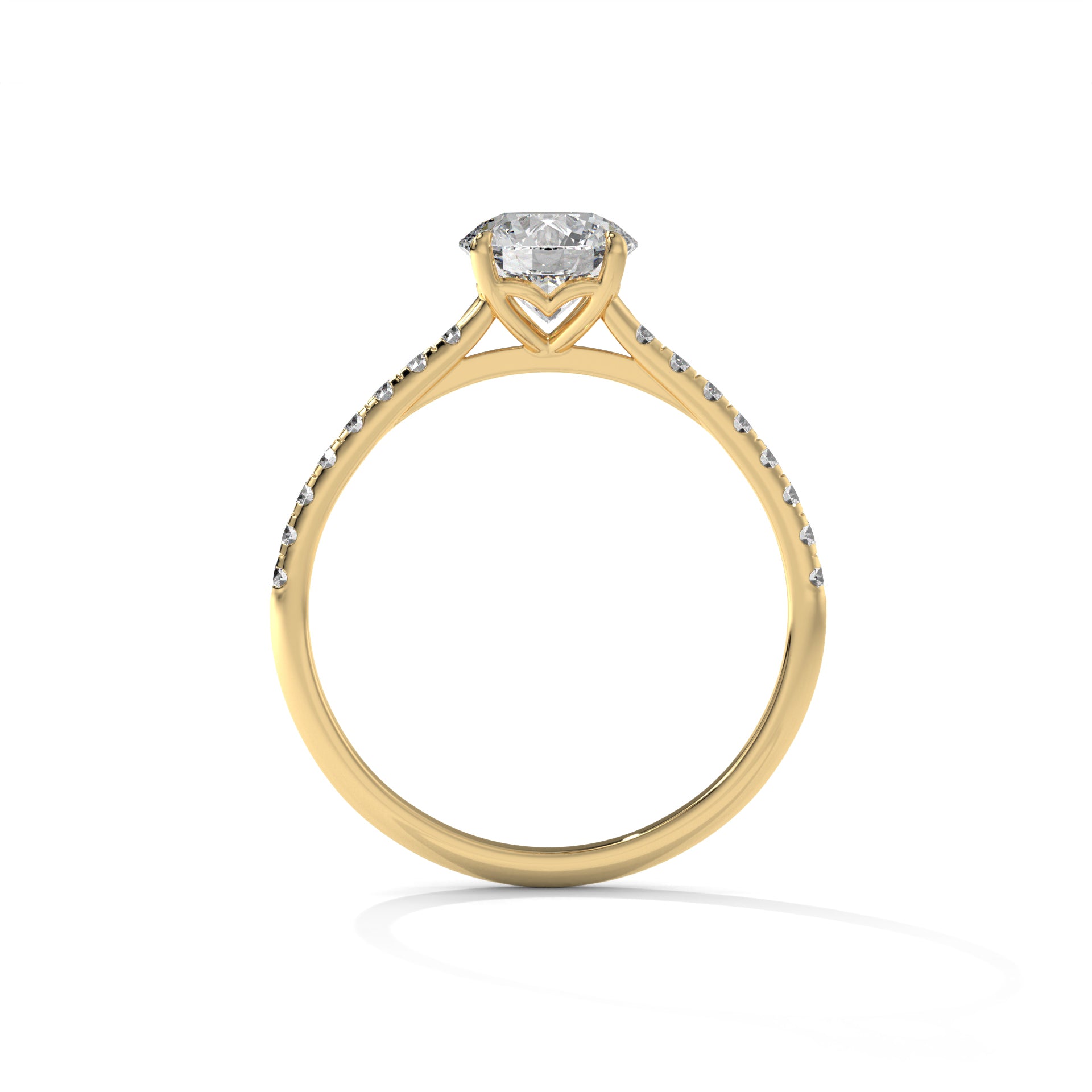 14K Gold Solitaire 1.00+ carats Lab Grown Diamond Ring