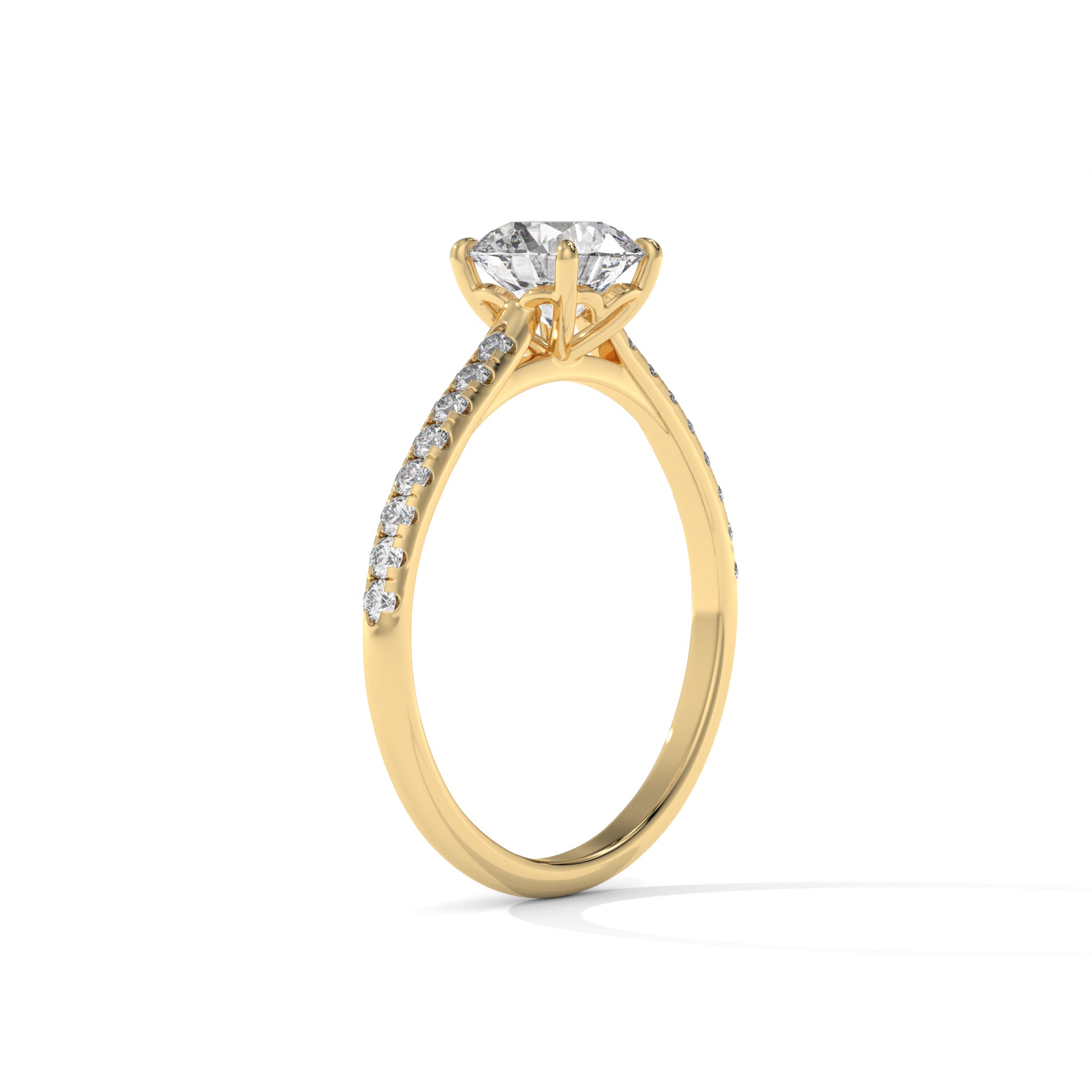 14K Gold Solitaire 1.00+ carats Lab Grown Diamond Ring