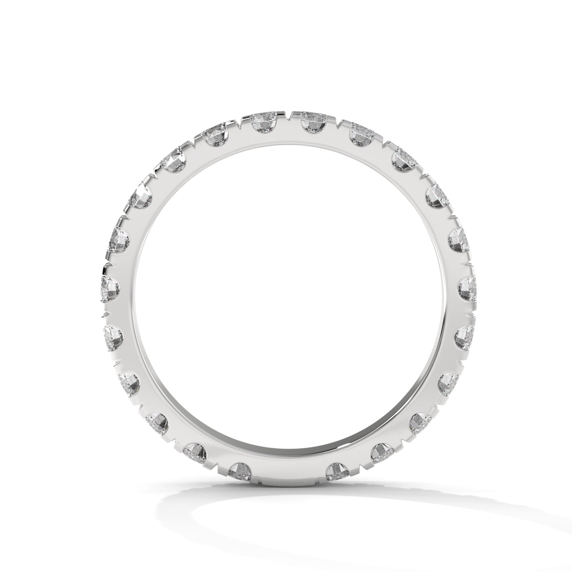 14K Gold Solitaire 2.40 mm  lab Grown Diamond Band