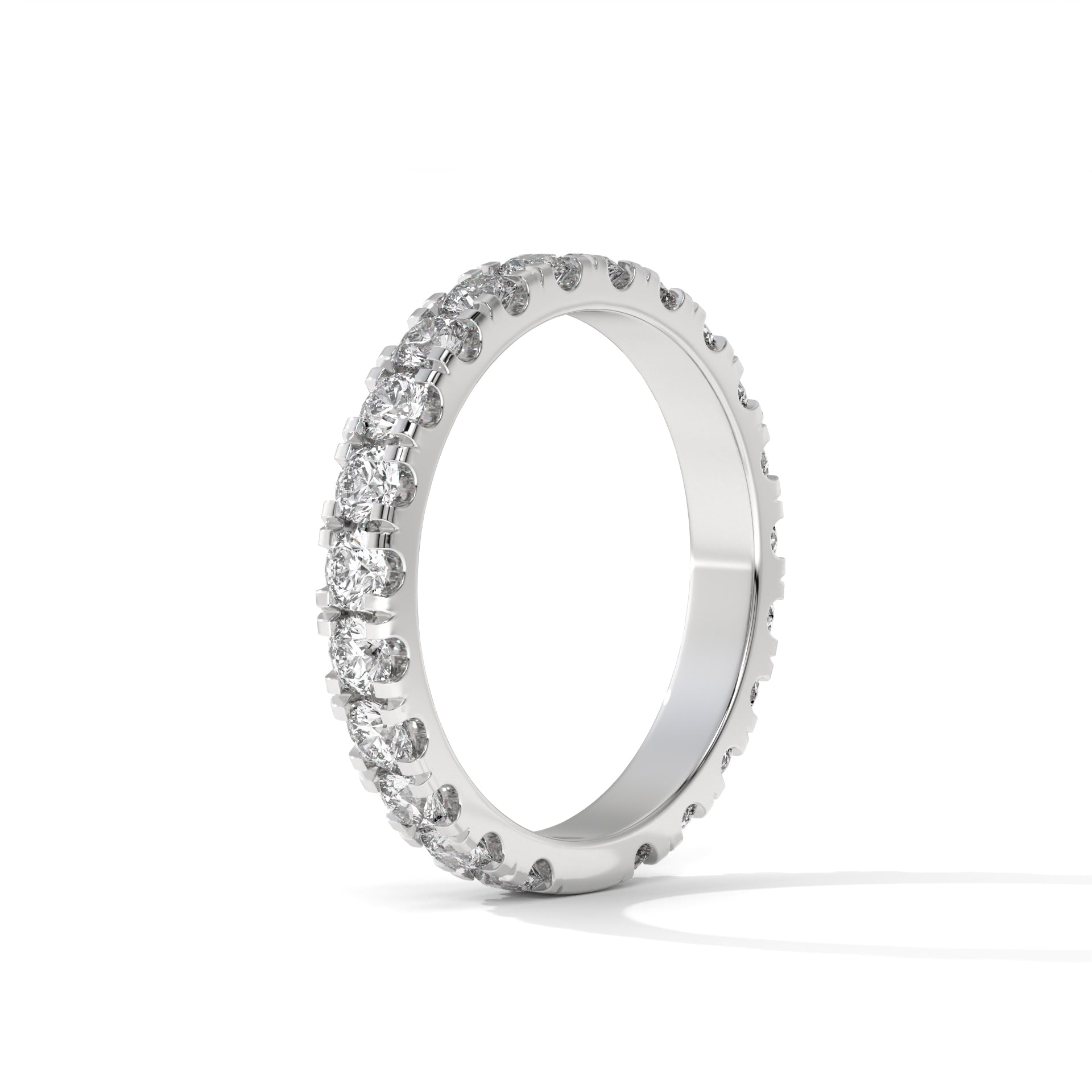 14K Gold Solitaire 2.40 mm  lab Grown Diamond Band