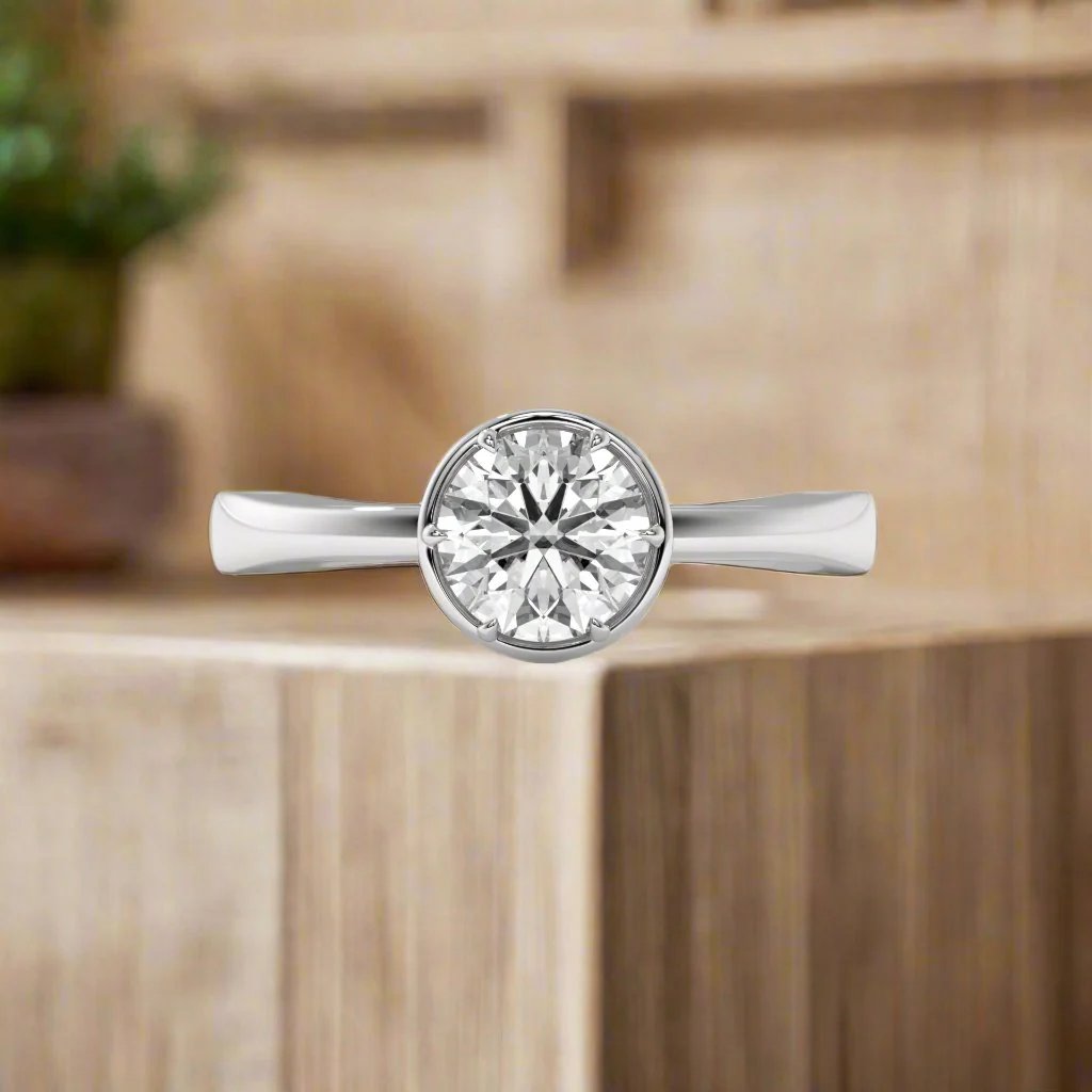 14K Gold Solitaire 1.00+ carats Lab Grown Diamond Ring