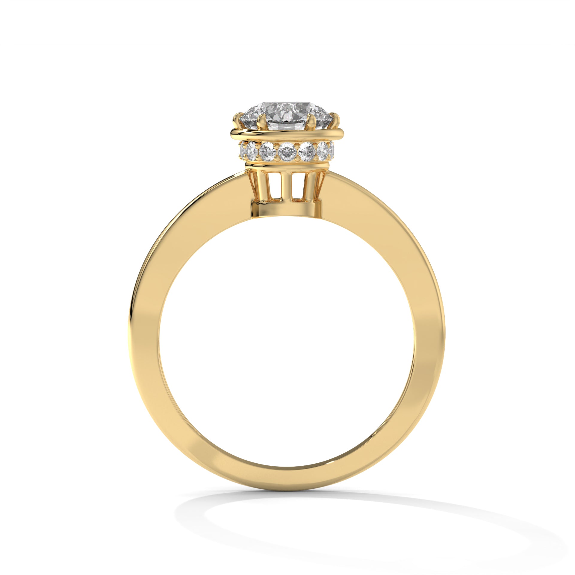 14K Gold Solitaire 1.00+ carats Lab Grown Diamond Ring