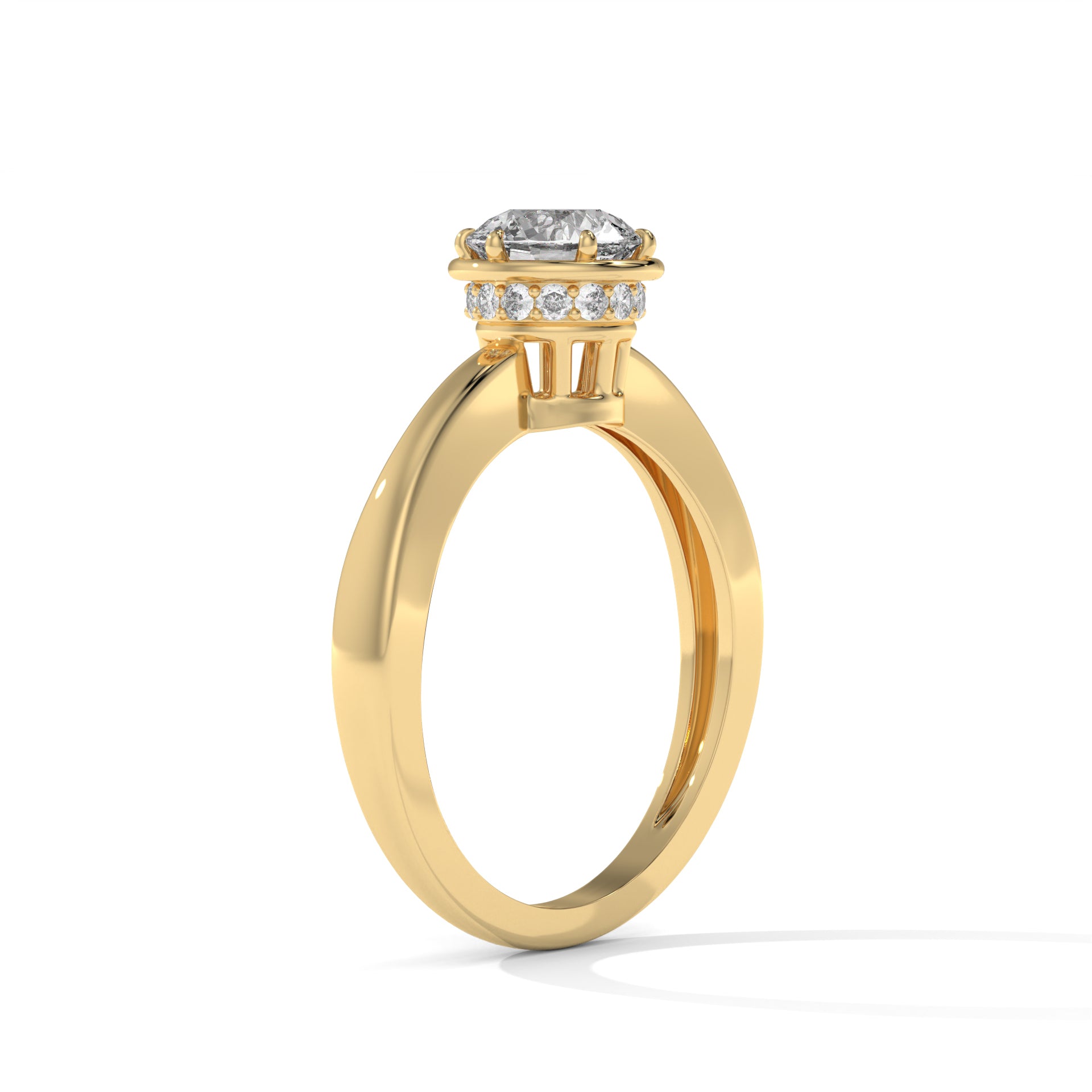 14K Gold Solitaire 1.00+ carats Lab Grown Diamond Ring