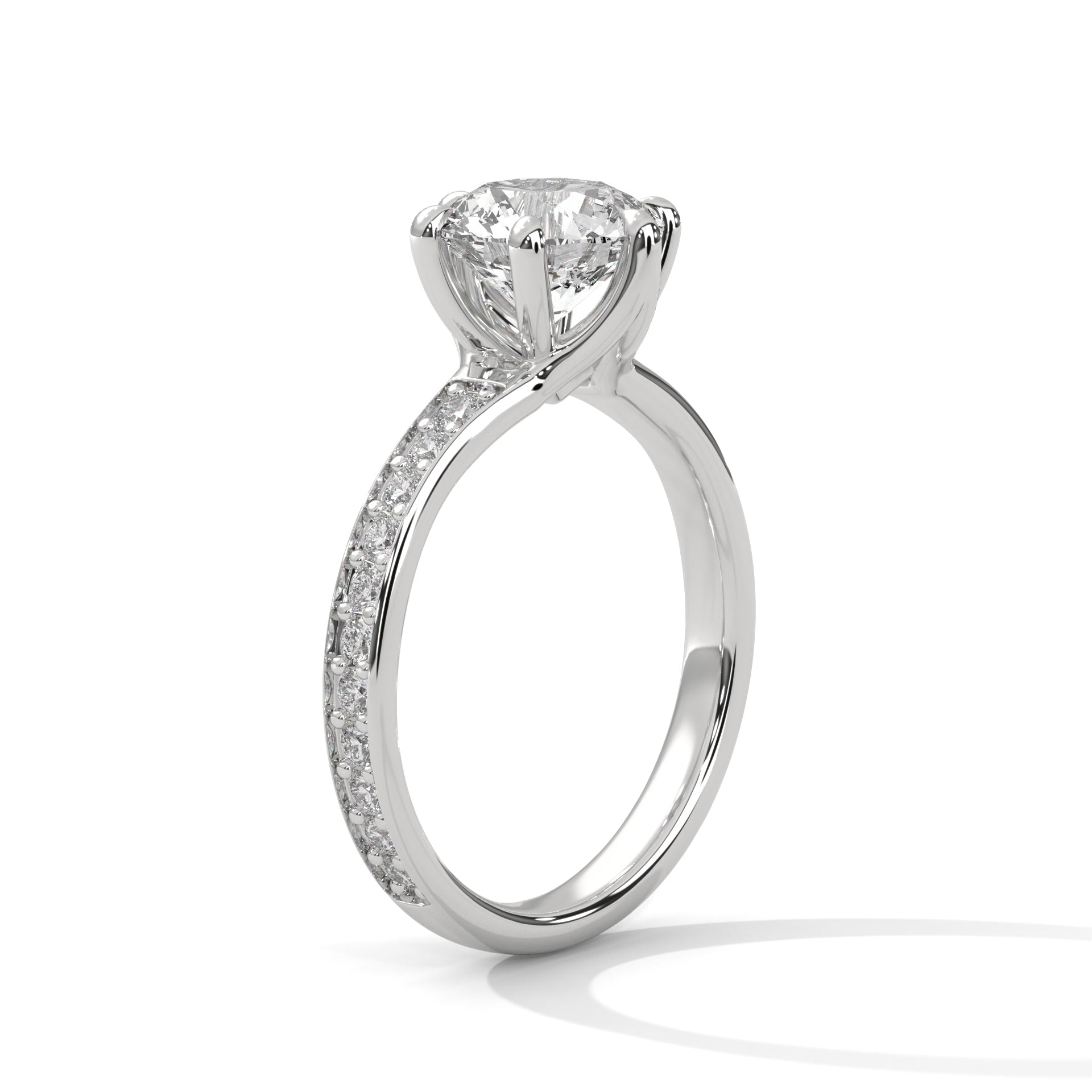 14K Gold Solitaire 2.00+ carats Lab Grown Diamond Ring