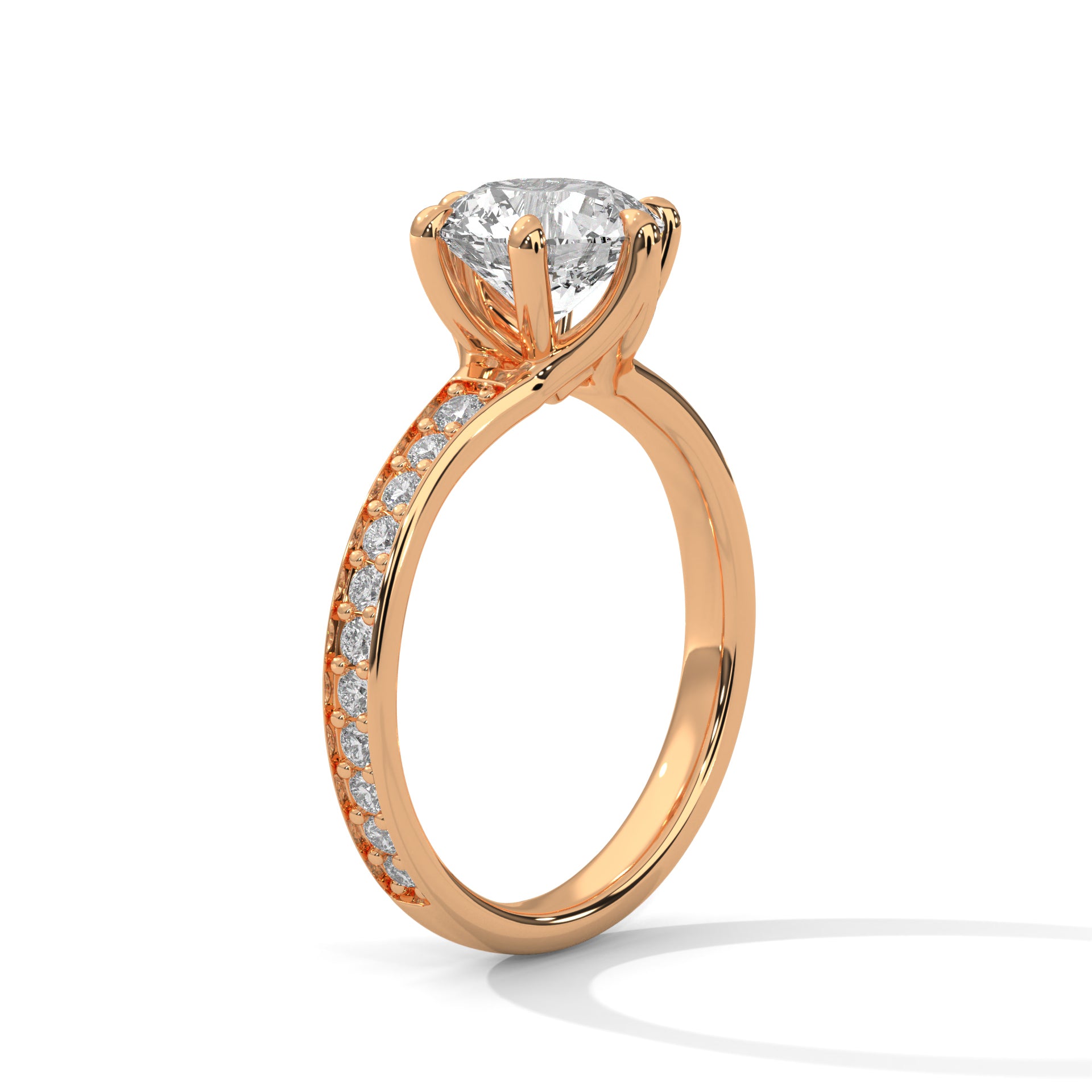 14K Gold Solitaire 2.00+ carats Lab Grown Diamond Ring