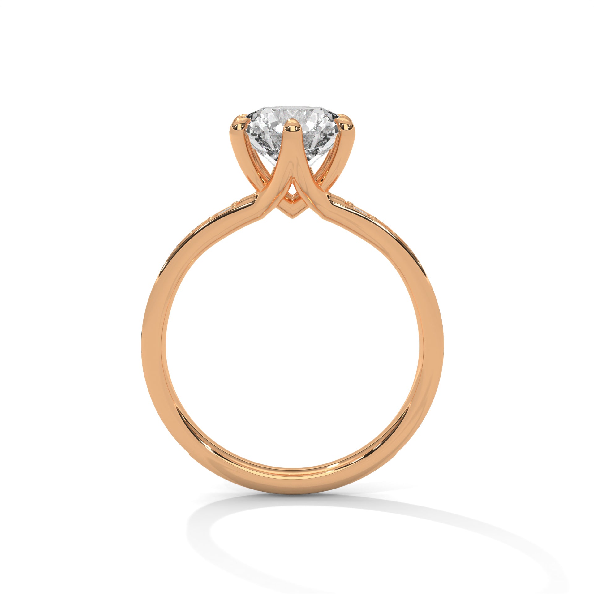 14K Gold Solitaire 2.00+ carats Lab Grown Diamond Ring