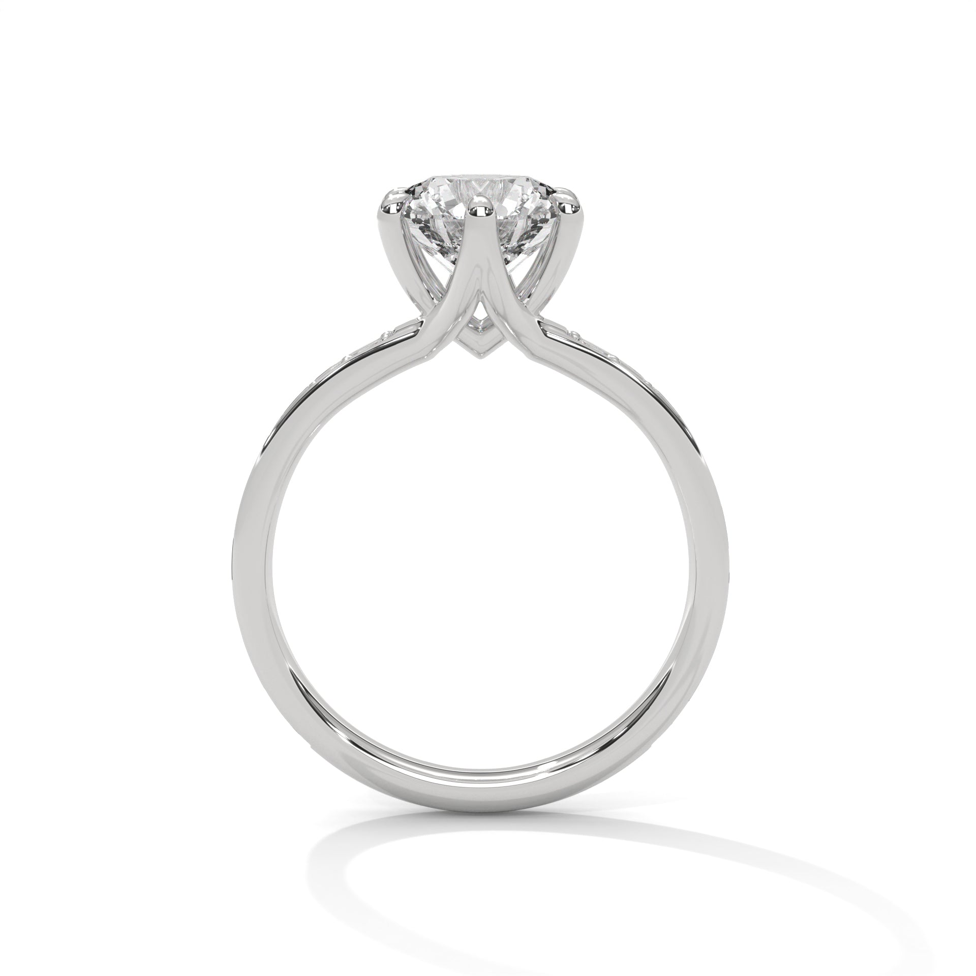 14K Gold Solitaire 2.00+ carats Lab Grown Diamond Ring
