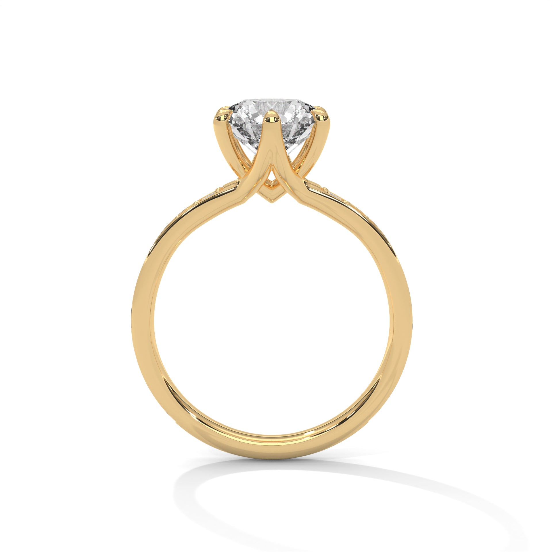 14K Gold Solitaire 2.00+ carats Lab Grown Diamond Ring