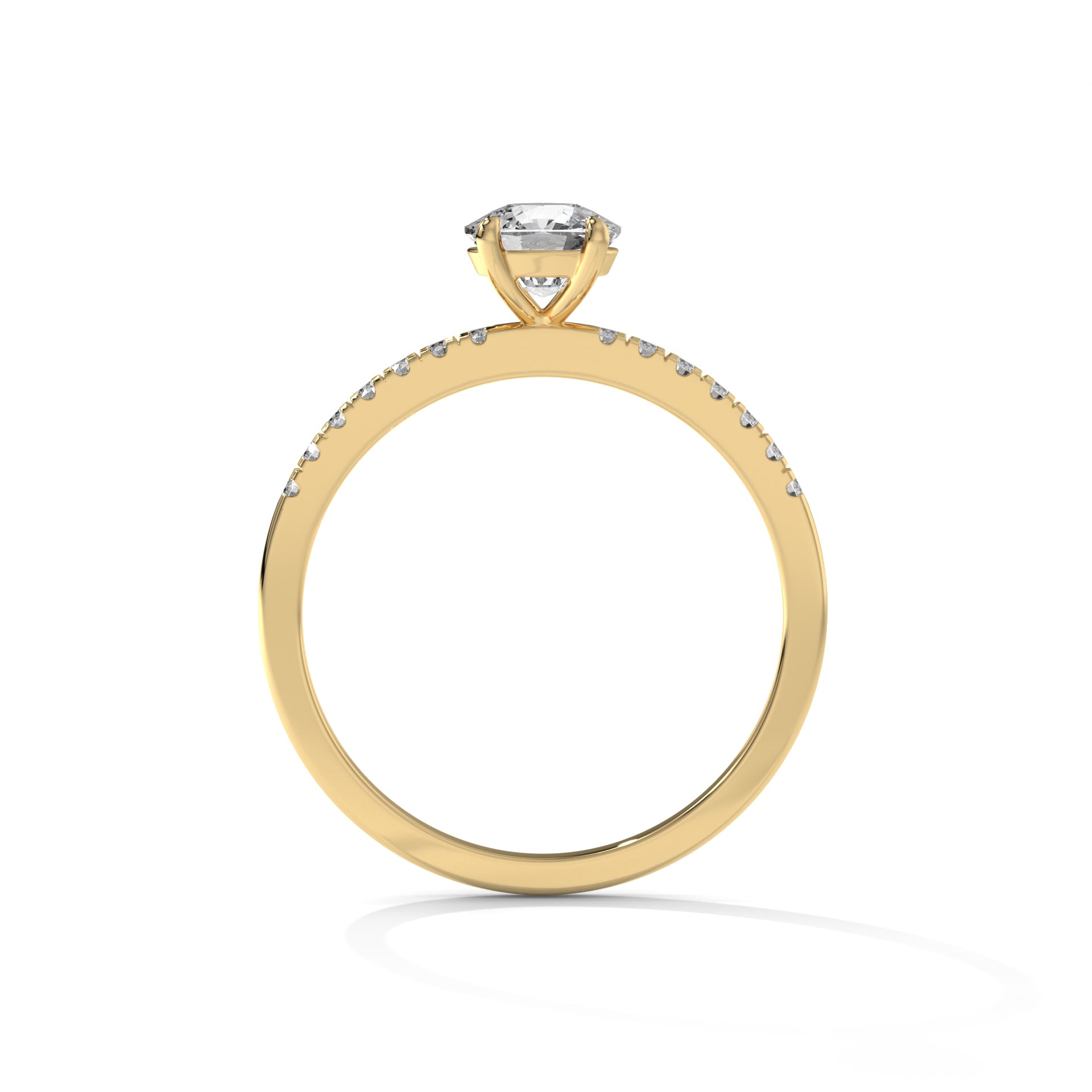 14K Gold Solitaire 1.00+ carats Lab Grown Diamond Ring