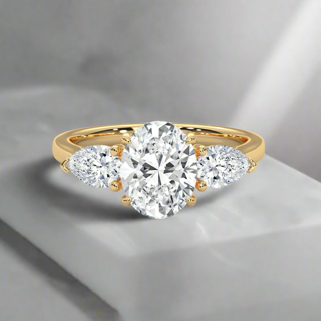 14K Gold Solitaire 2.00+ carats Lab Grown Diamond Ring