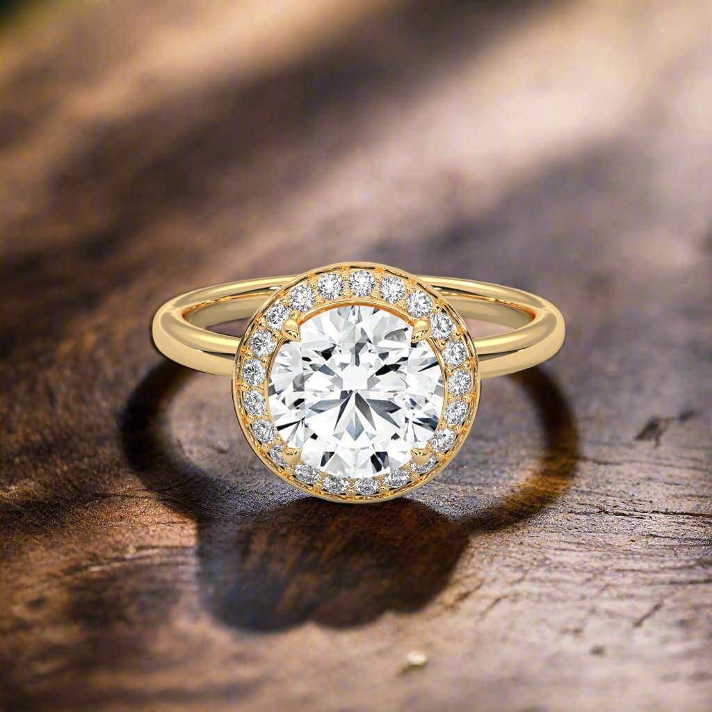 14K Gold Solitaire 2.00+ carats Lab Grown Diamond Ring
