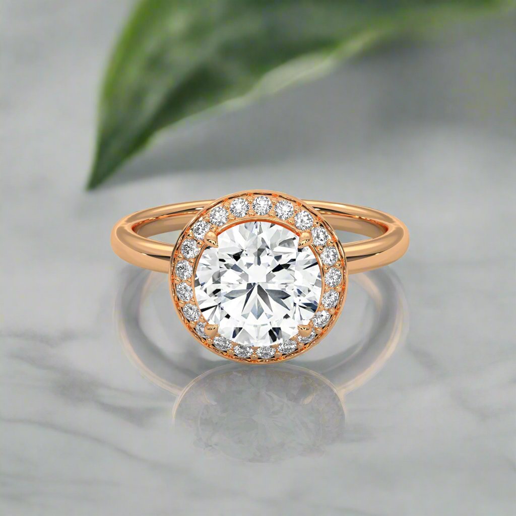 14K Gold Solitaire 2.00+ carats Lab Grown Diamond Ring