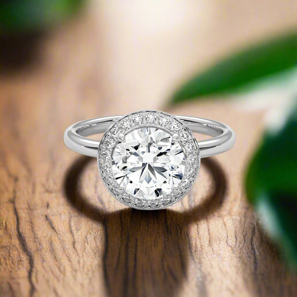 14K Gold Solitaire 2.00+ carats Lab Grown Diamond Ring