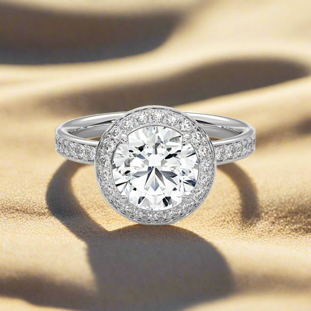 14K Gold Solitaire 2.00+ carats Lab Grown Diamond Ring