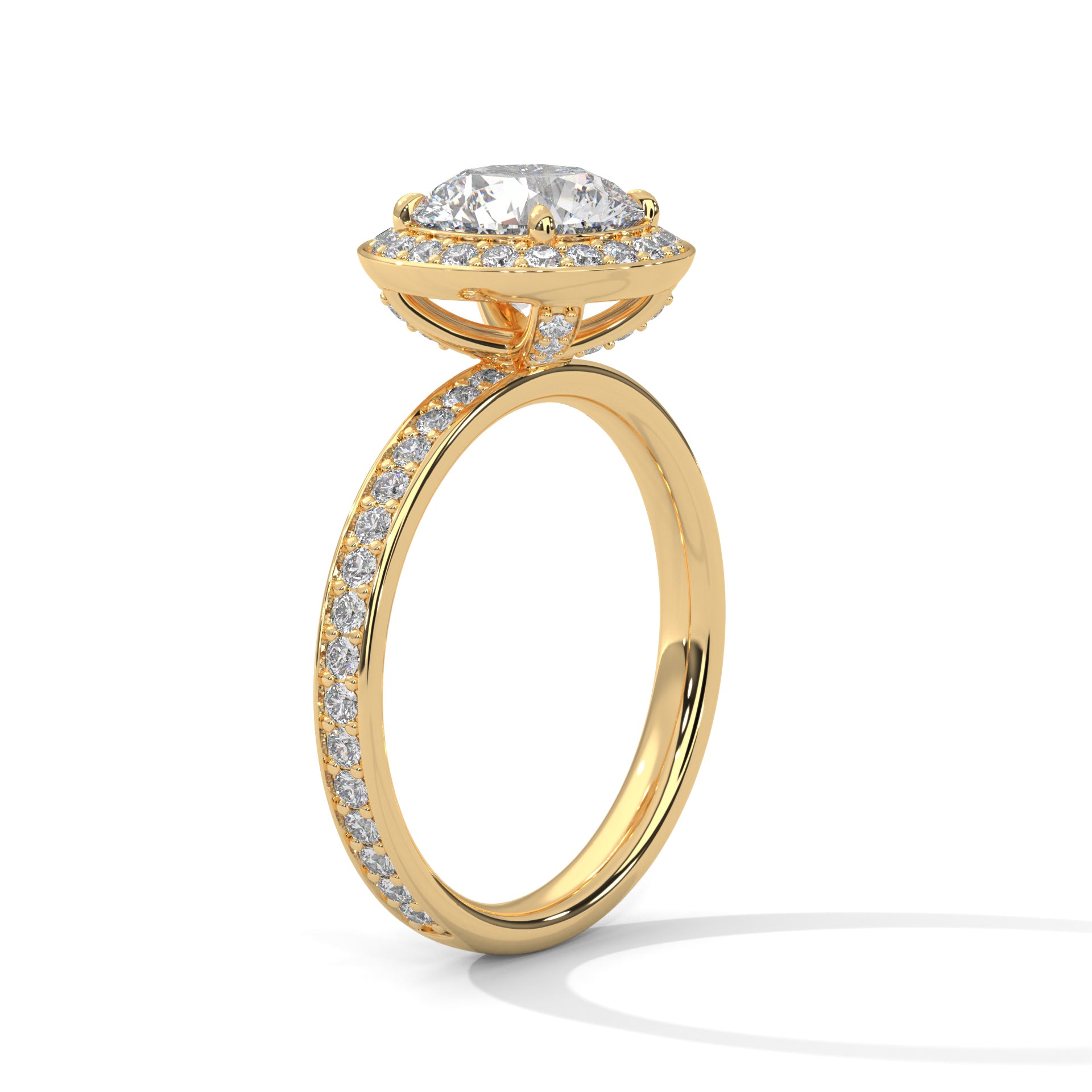 14K Gold Solitaire 2.00+ carats Lab Grown Diamond Ring