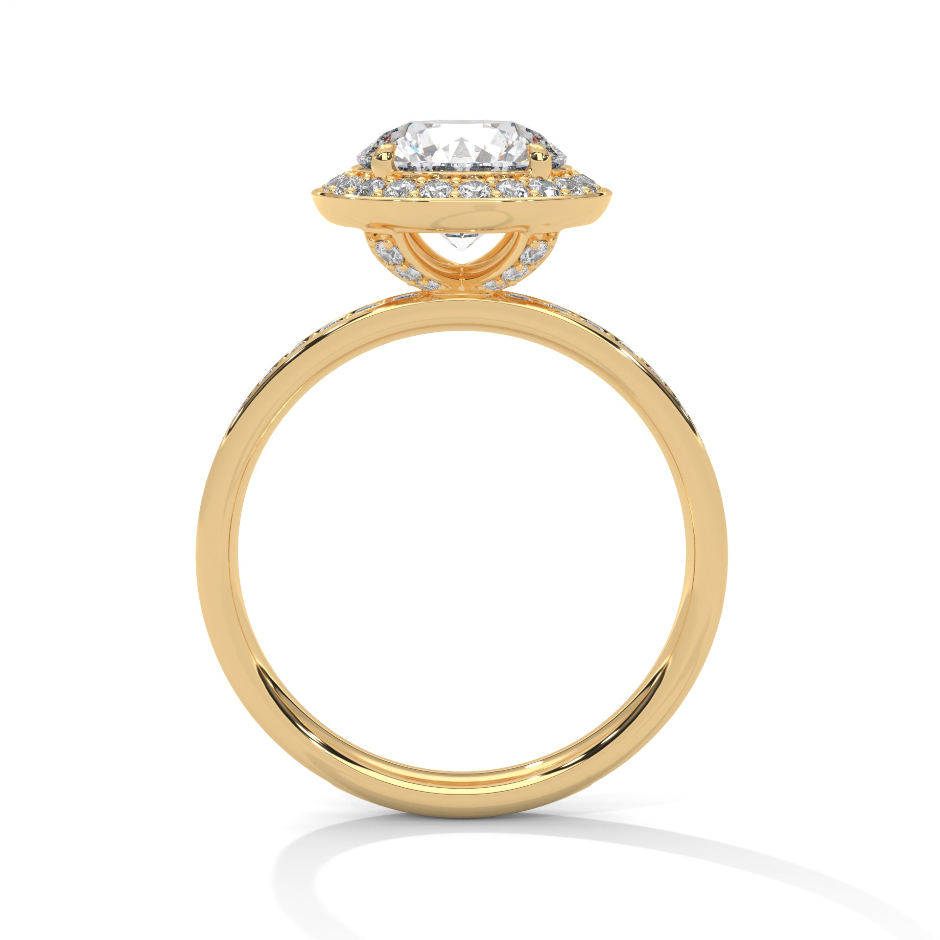 14K Gold Solitaire 2.00+ carats Lab Grown Diamond Ring